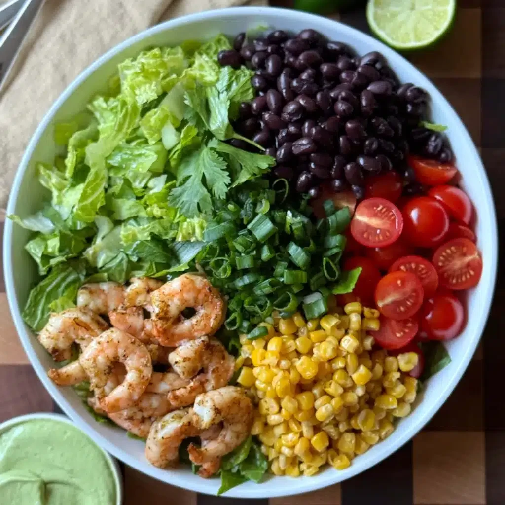 Southwest Shrimp Salad with Creamy Avocado Dressing