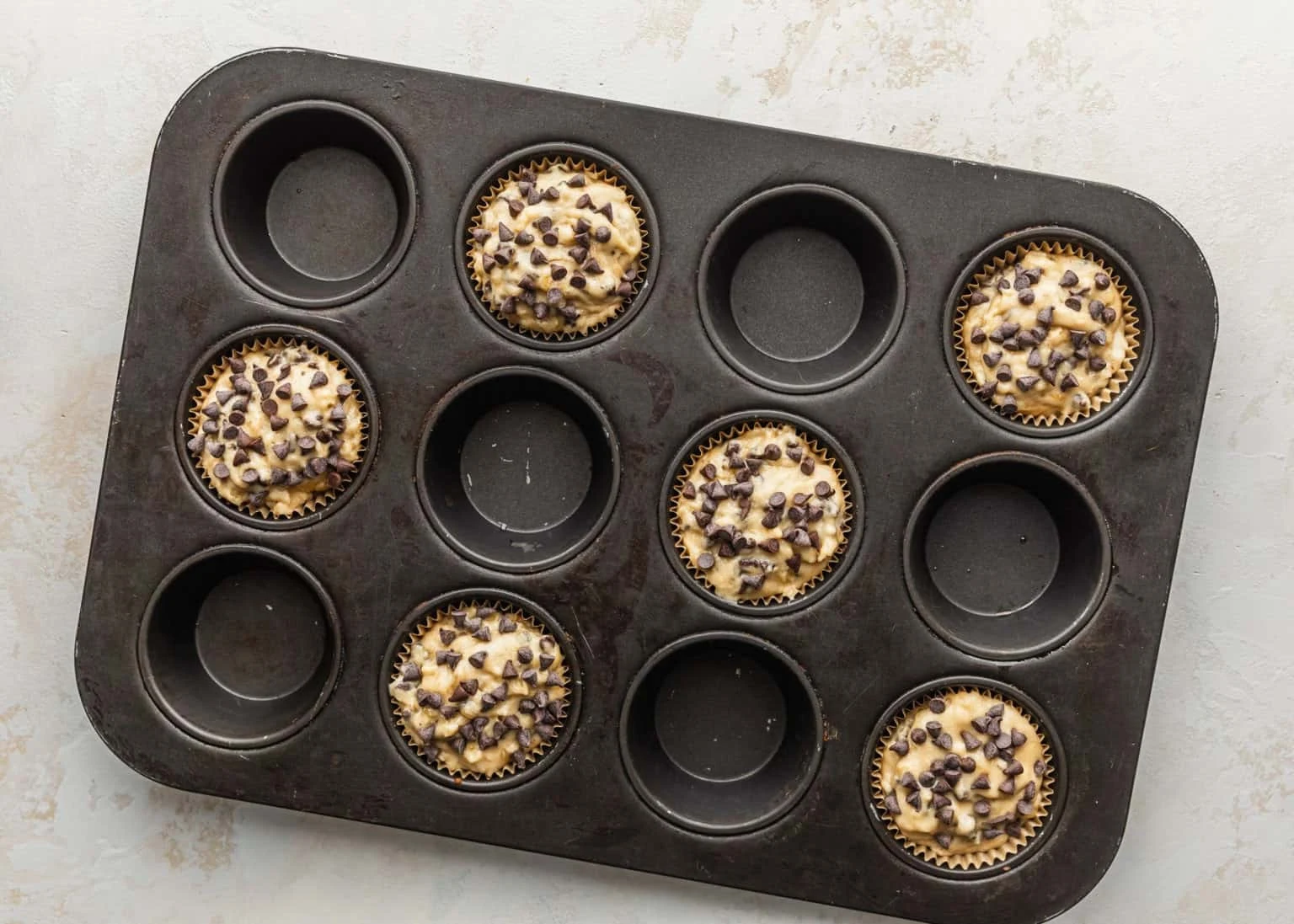 Easy Small Batch Chocolate Chip Banana Muffins