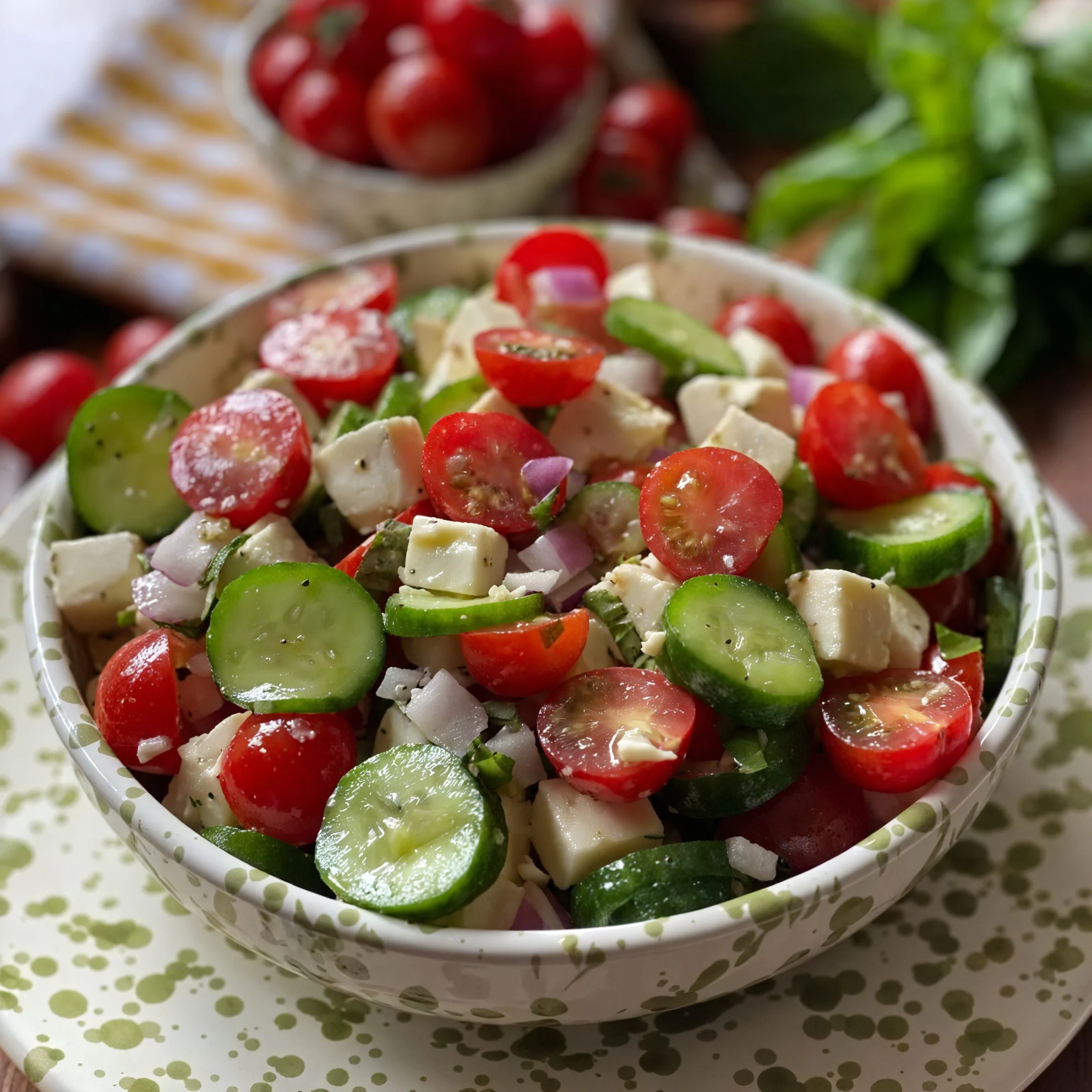 Greek Cucumber, Tomato & Feta Salad