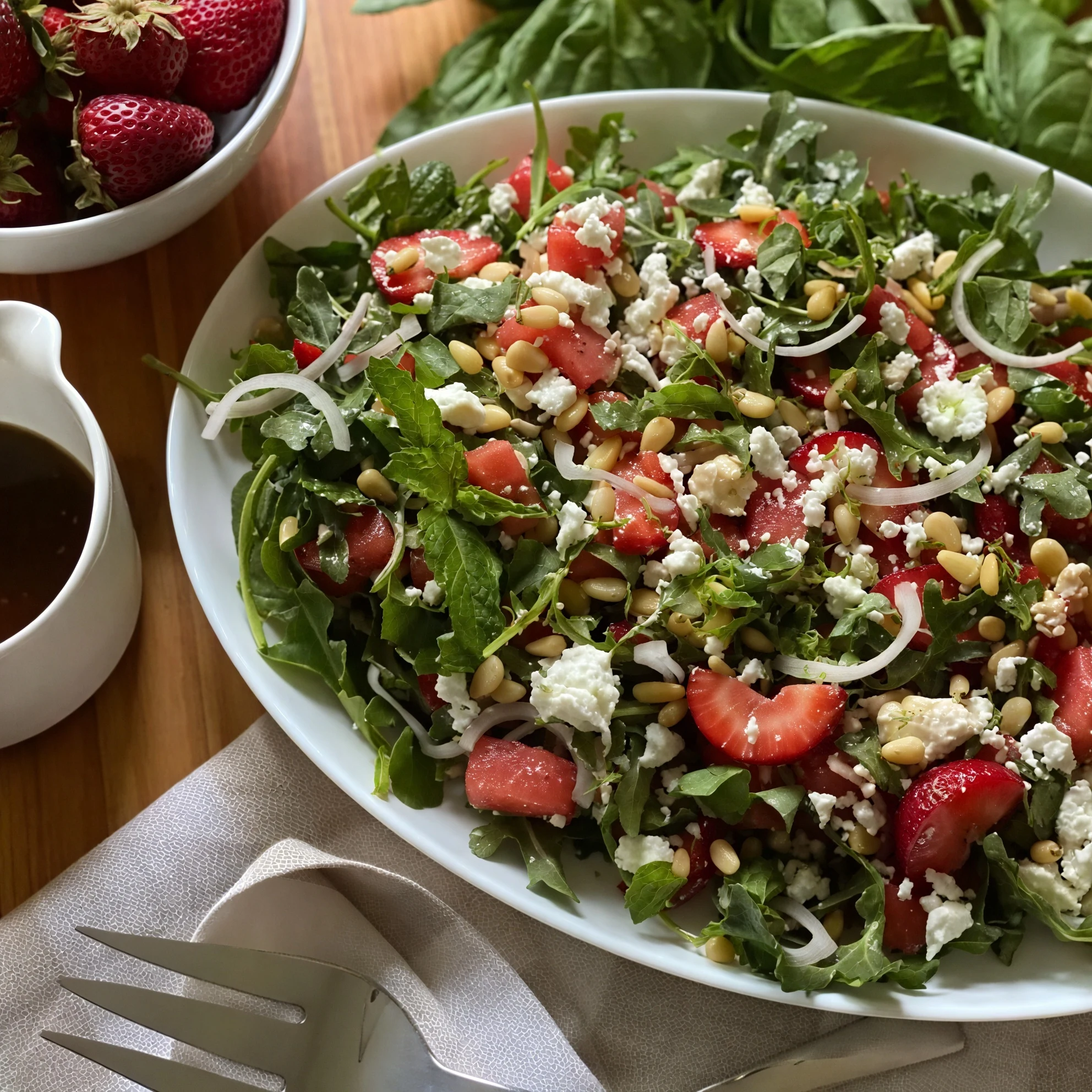 Strawberry & Watermelon Arugula Salad