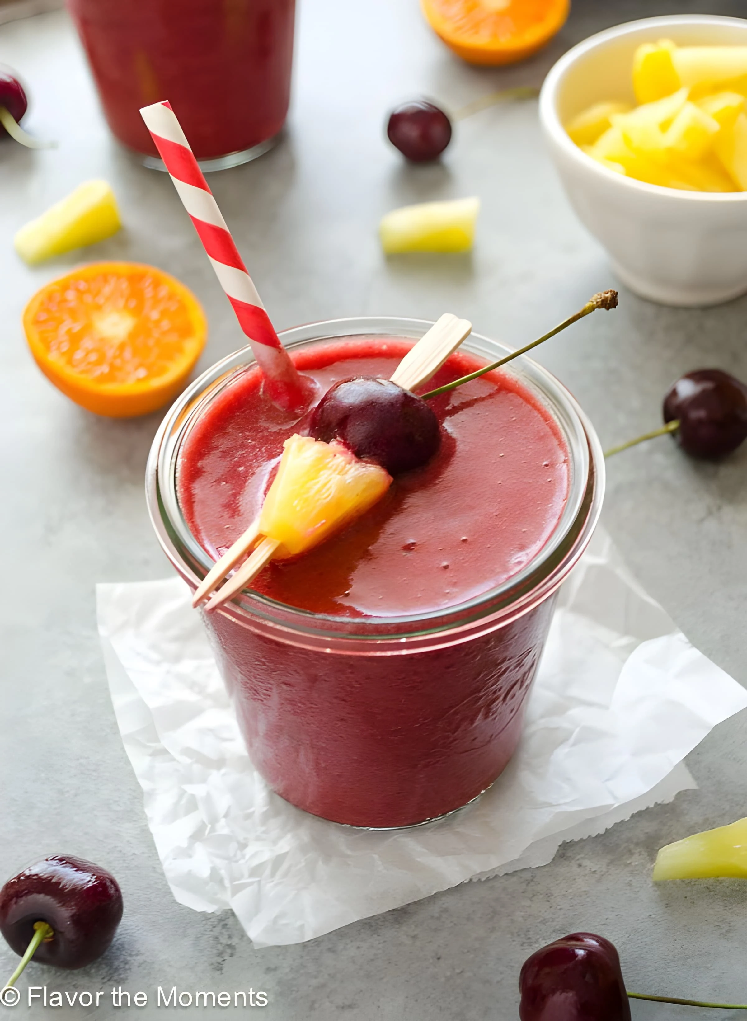 3-Ingredient Pineapple Cherry Smoothie