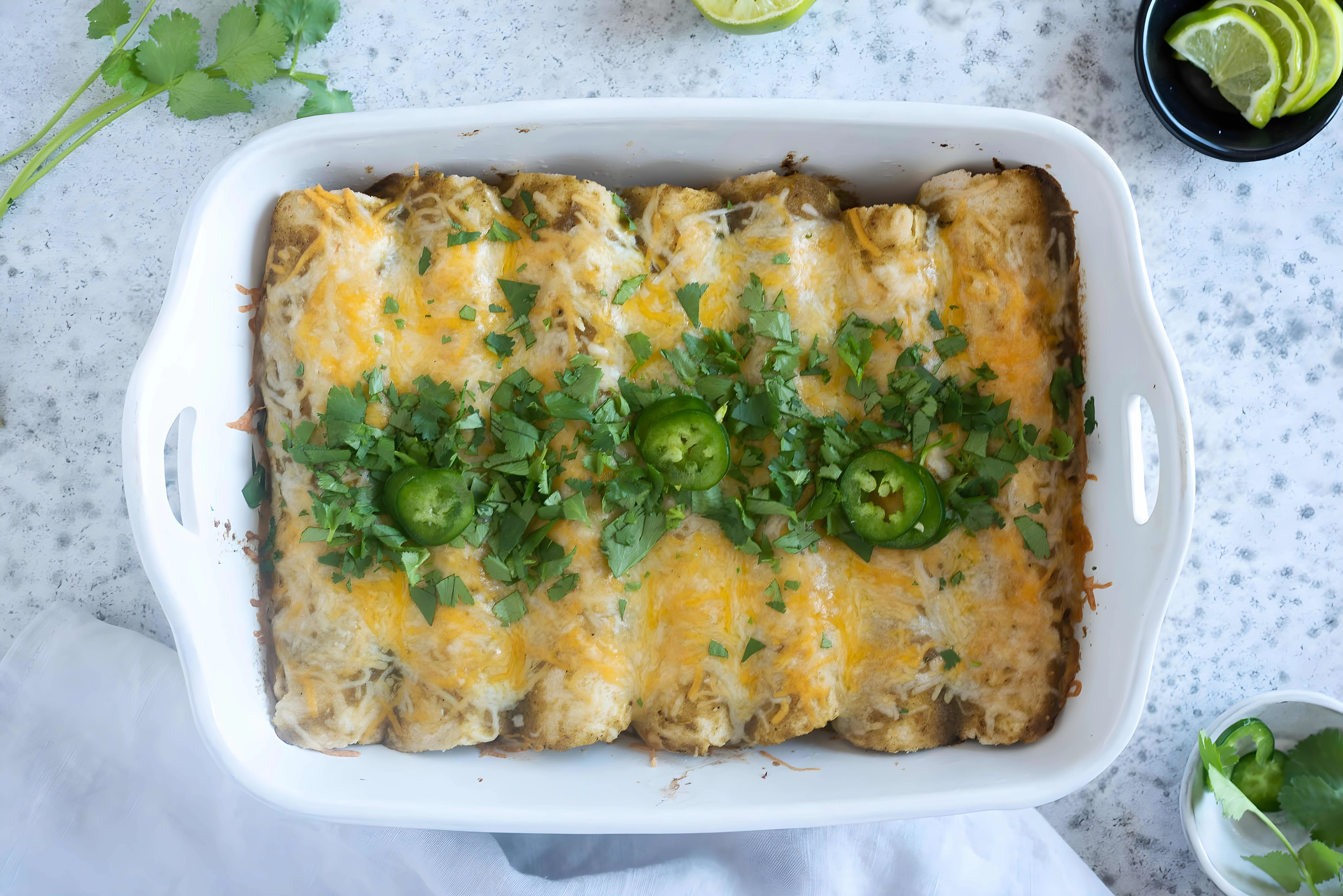 Green Enchiladas with Ground Turkey