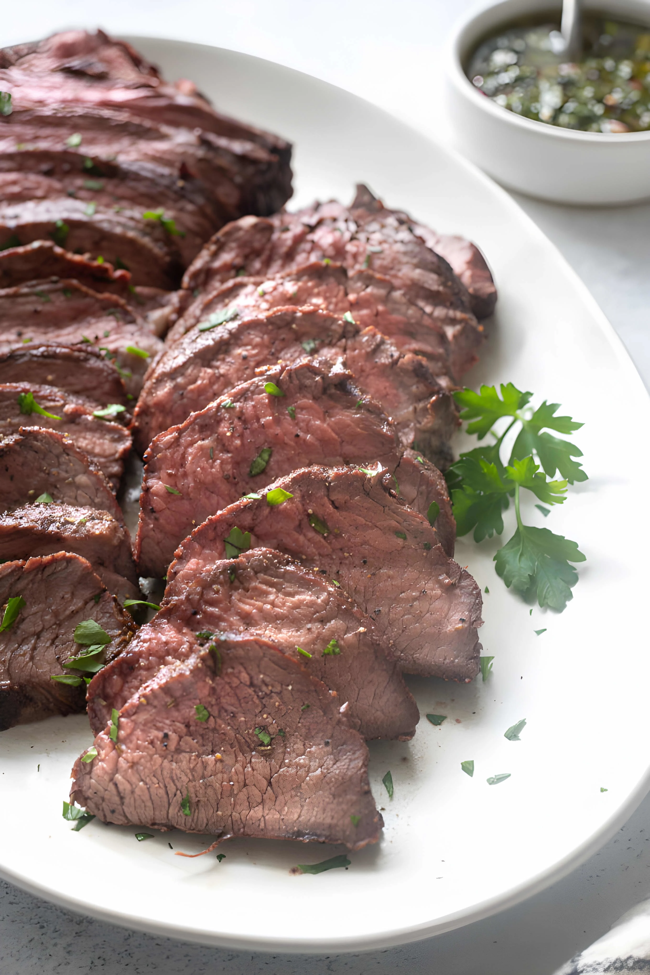 Grilled Tri Tip Roast with Santa Maria Rub & Chimichurri Sauce