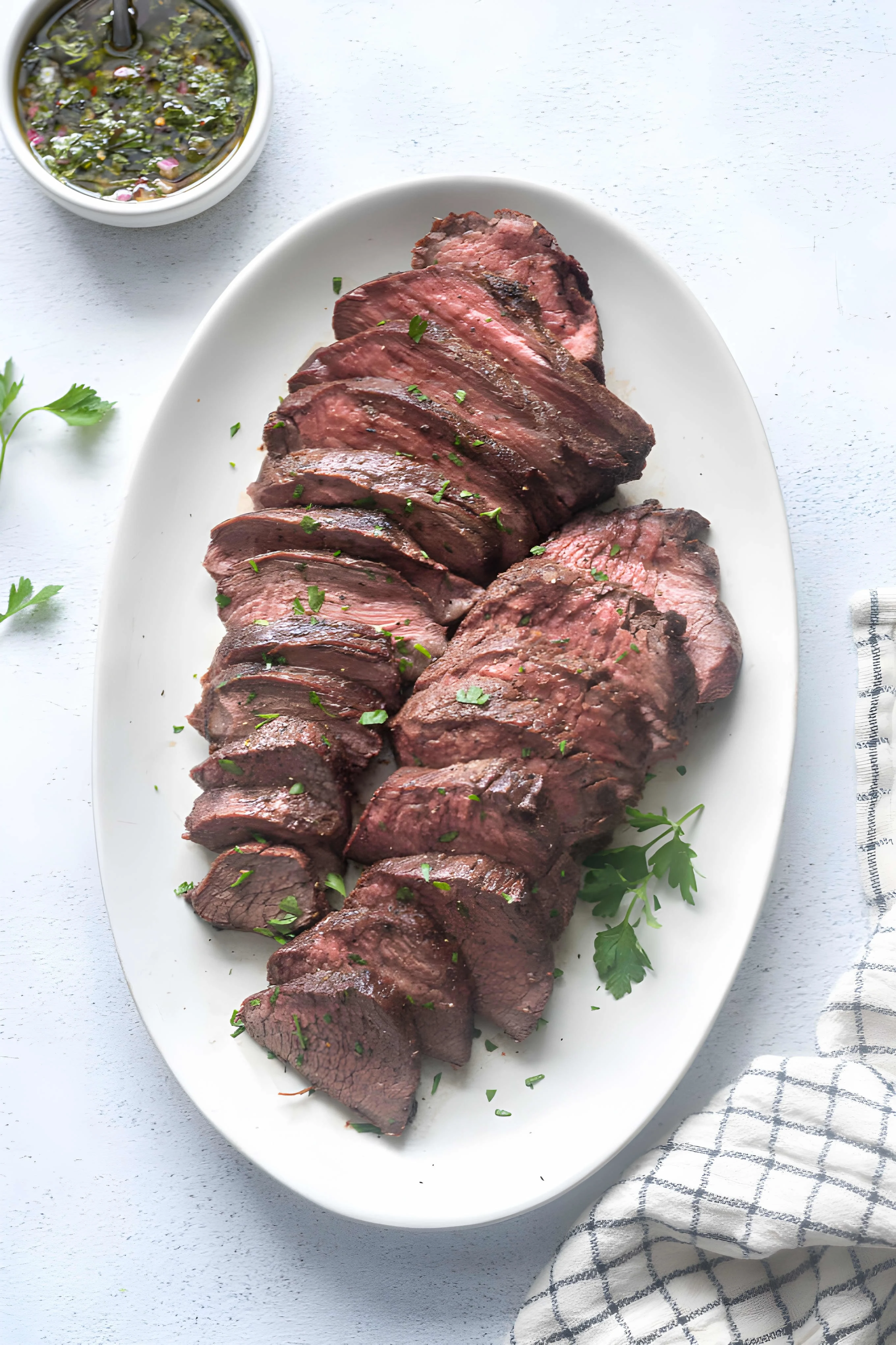 Grilled Tri Tip Roast with Santa Maria Rub & Chimichurri Sauce