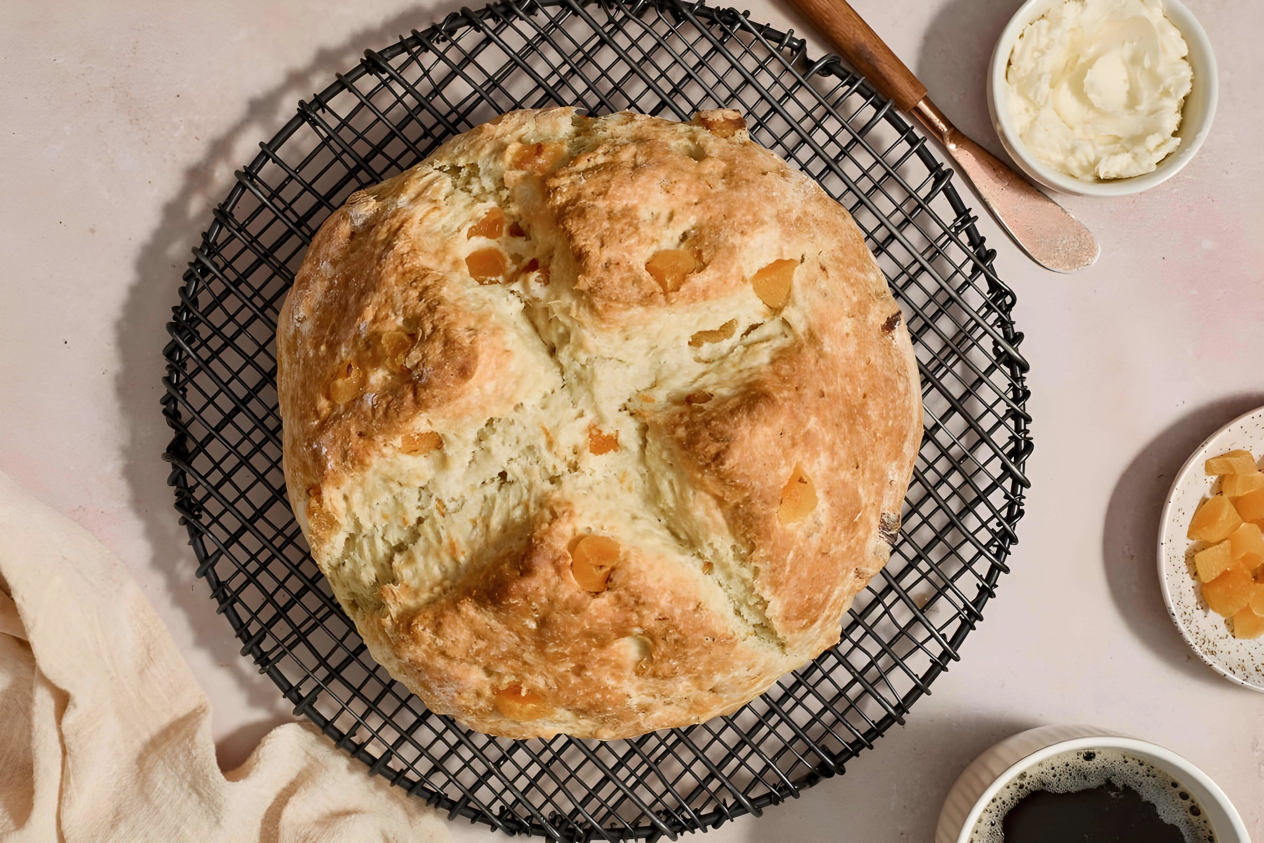 Irish Soda Bread with Apricots and Orange Zest