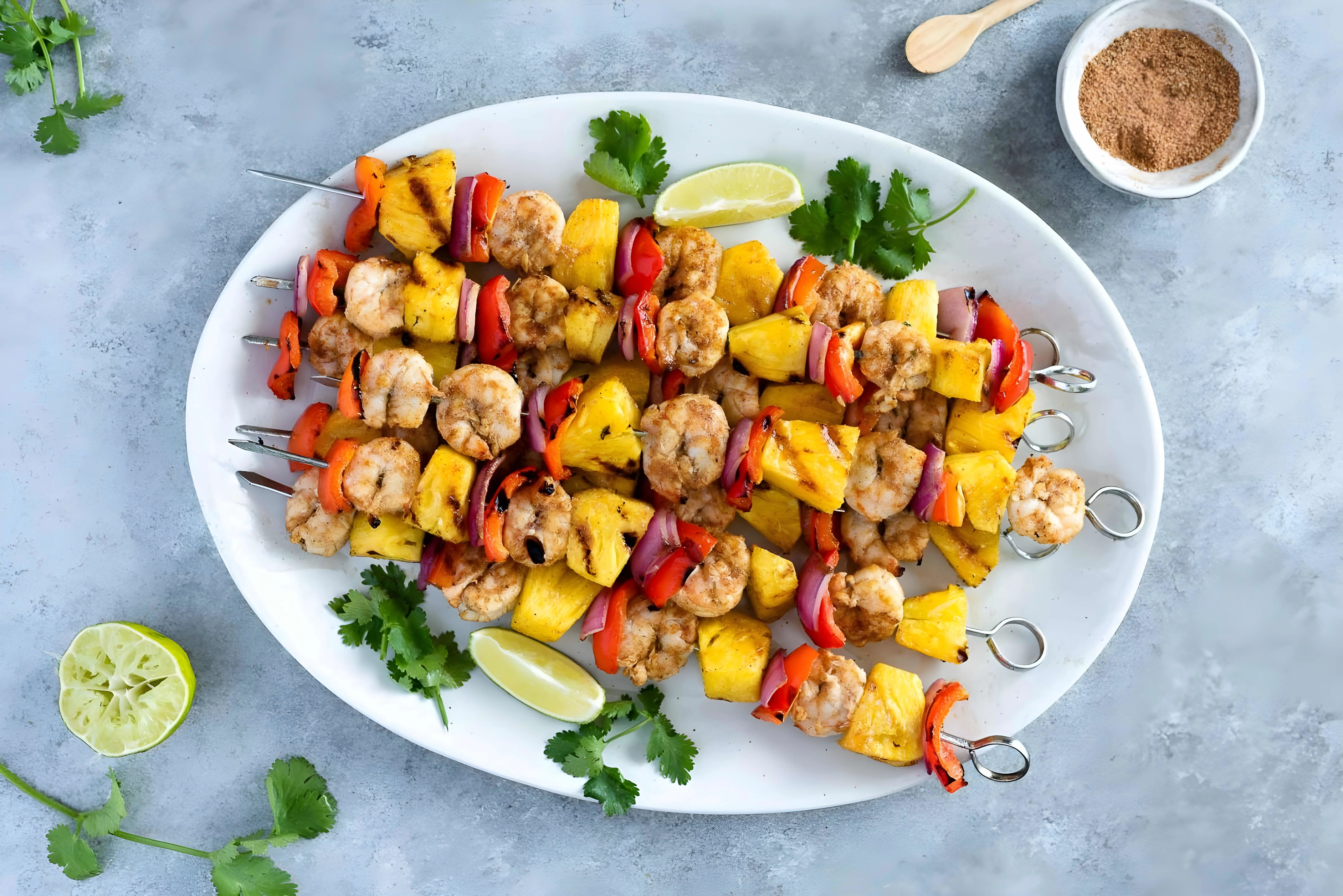 Jerk Pineapple Shrimp Skewers