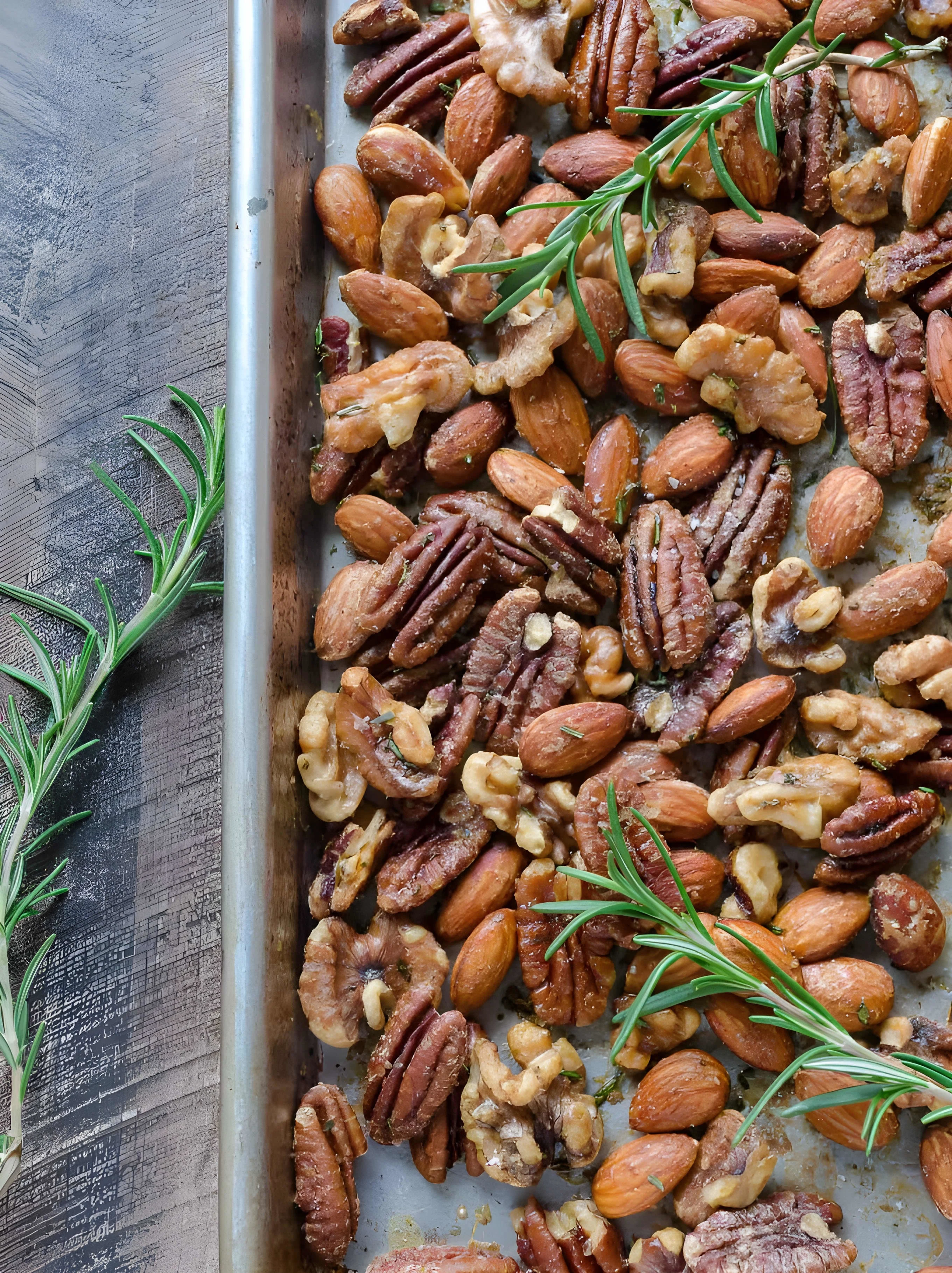 Maple Rosemary Roasted Nuts