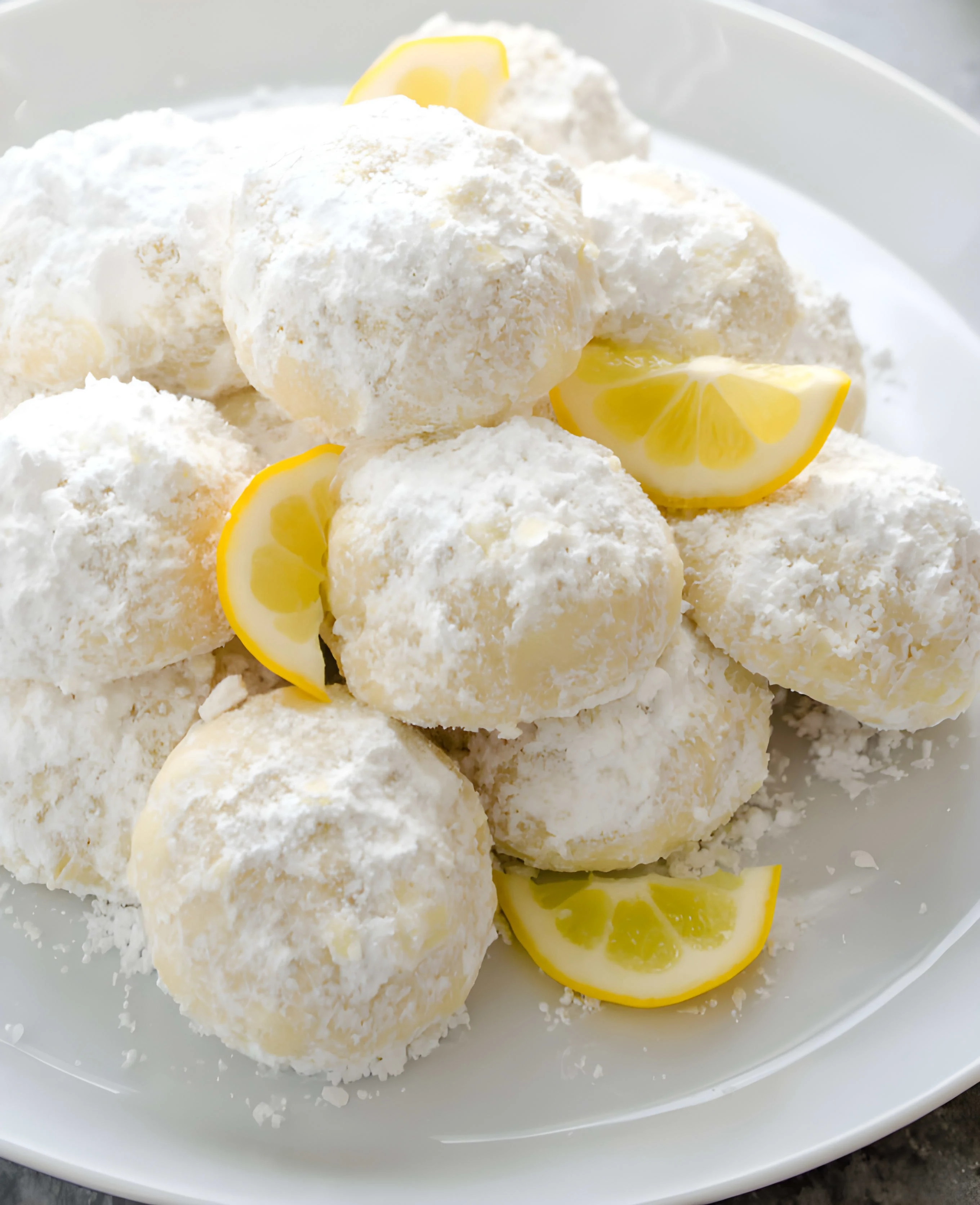 Meyer Lemon Greek Butter Cookies (Kourabiedes)
