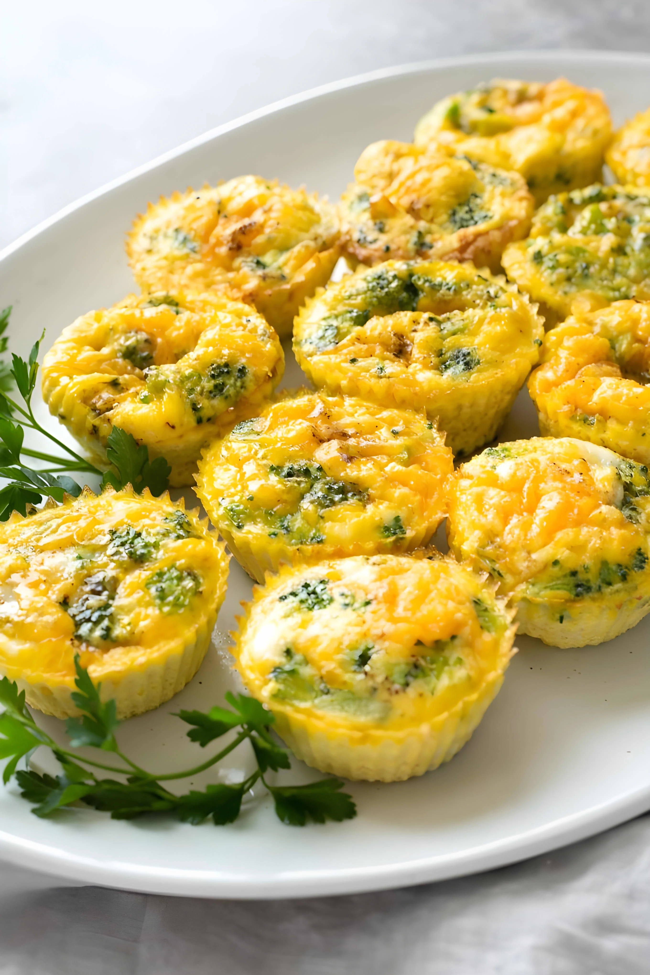 Mini Crustless Broccoli Quiche