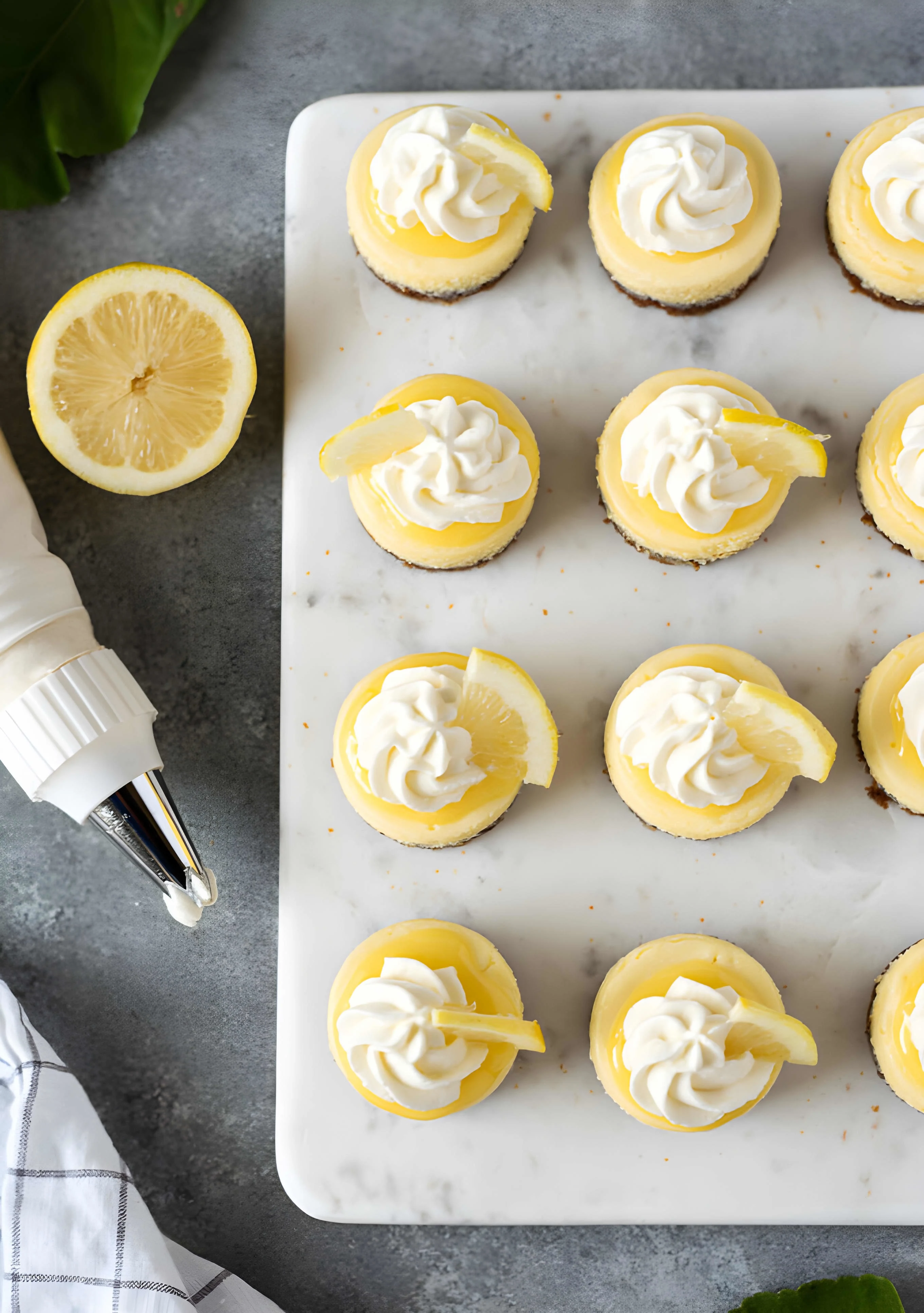 Mini Lemon Cheesecakes with Gingersnap Crust