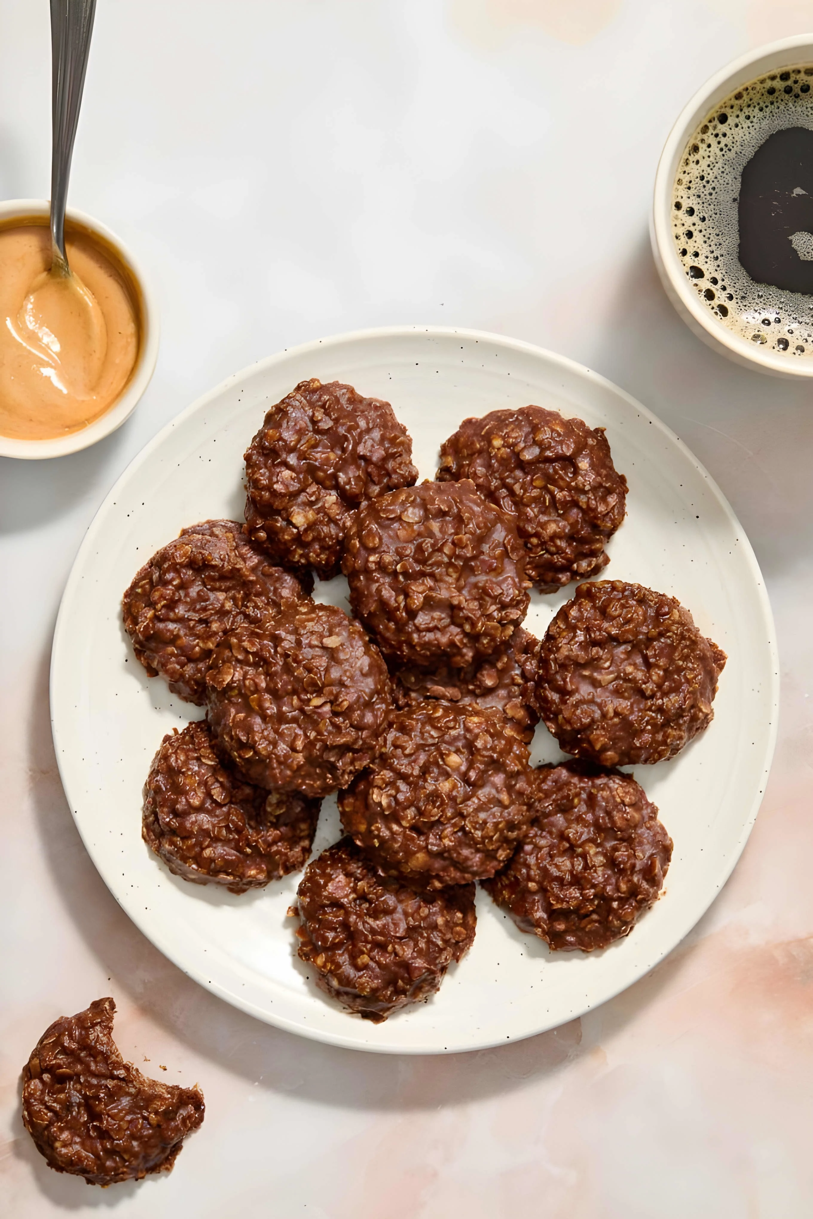 No Bake Chocolate Peanut Butter Oatmeal Cookies