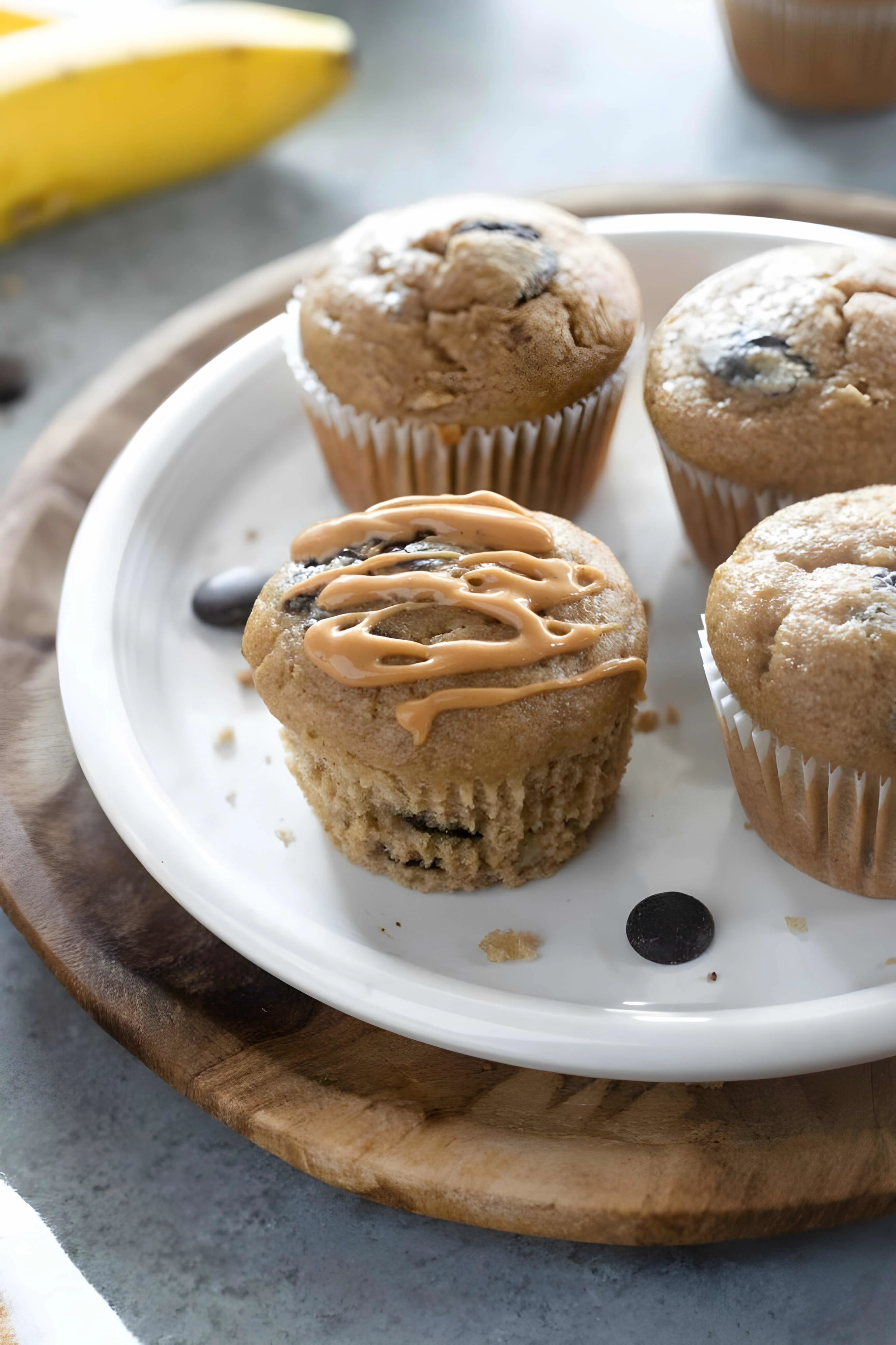 Peanut Butter Banana Muffins