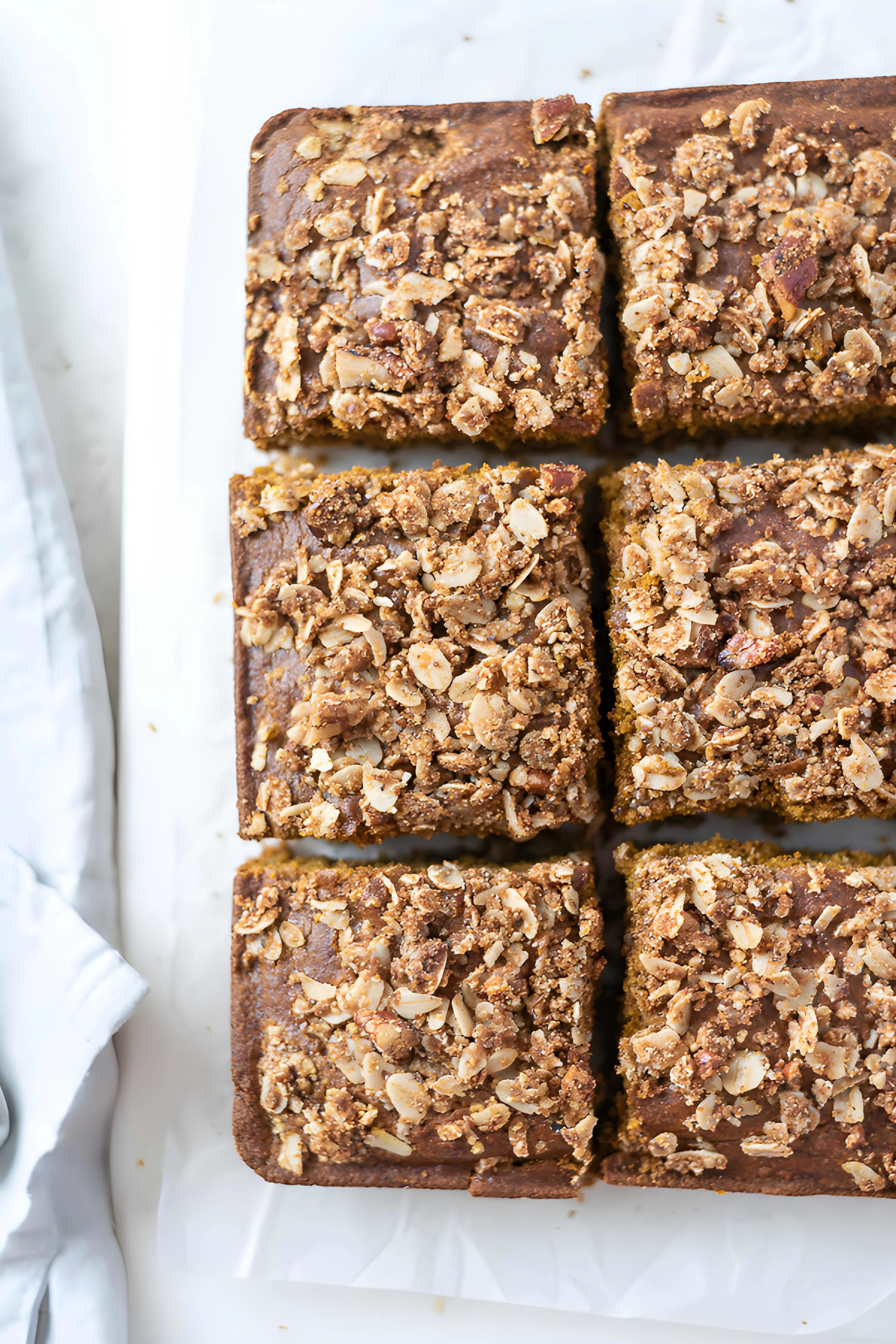 Pumpkin Coffee Cake with Oat Pecan Streusel