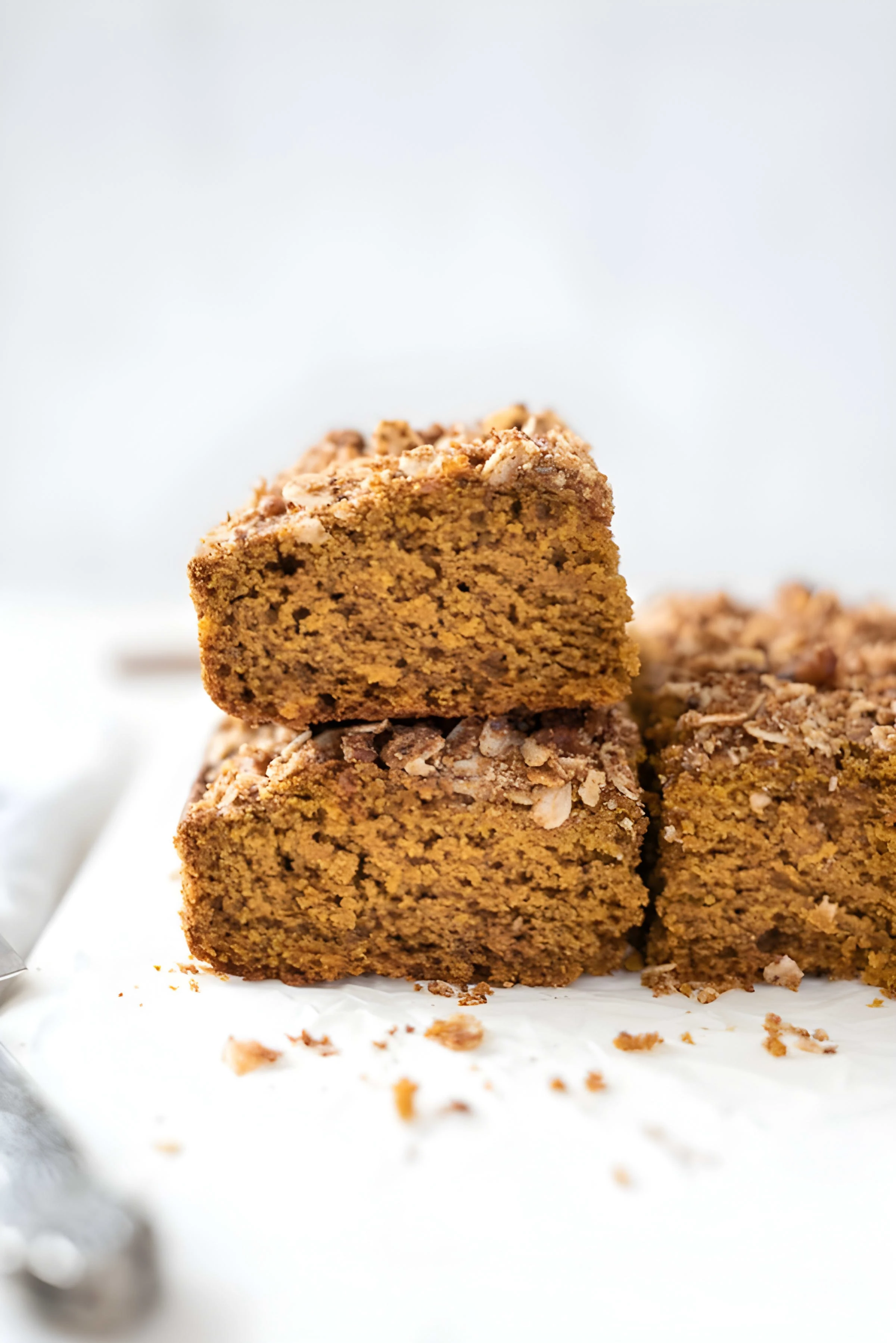 Pumpkin Coffee Cake with Oat Pecan Streusel