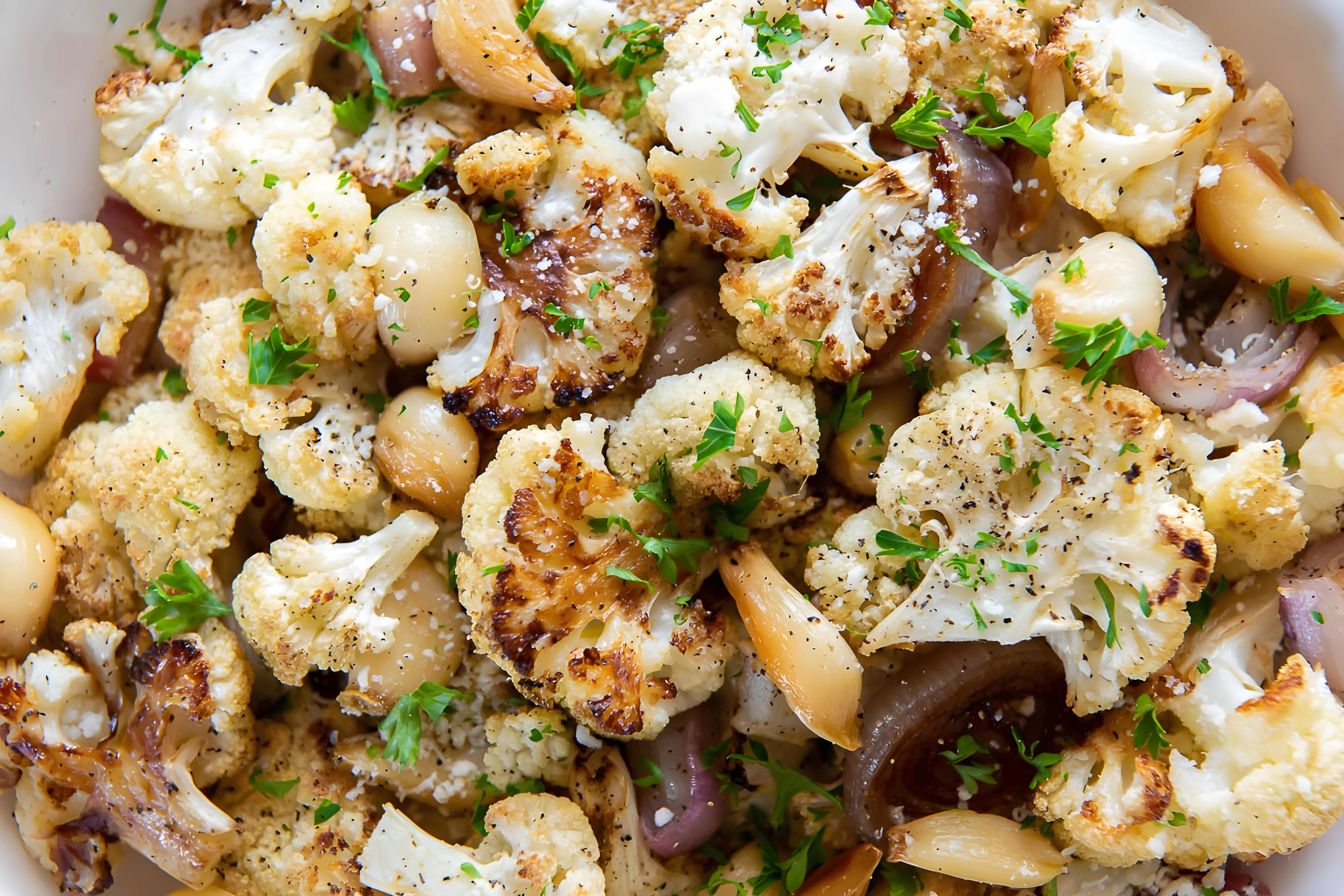 Roasted Cauliflower with Parmesan
