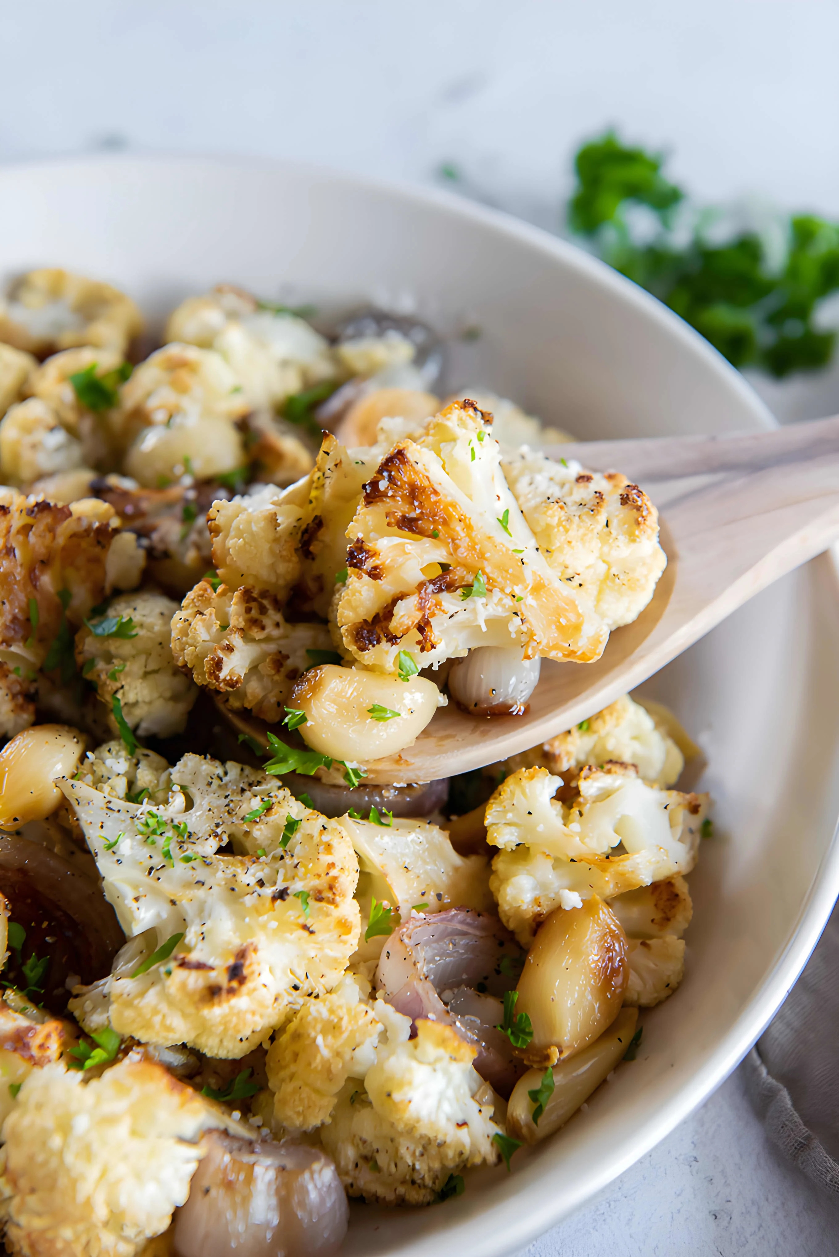 Roasted Cauliflower with Parmesan