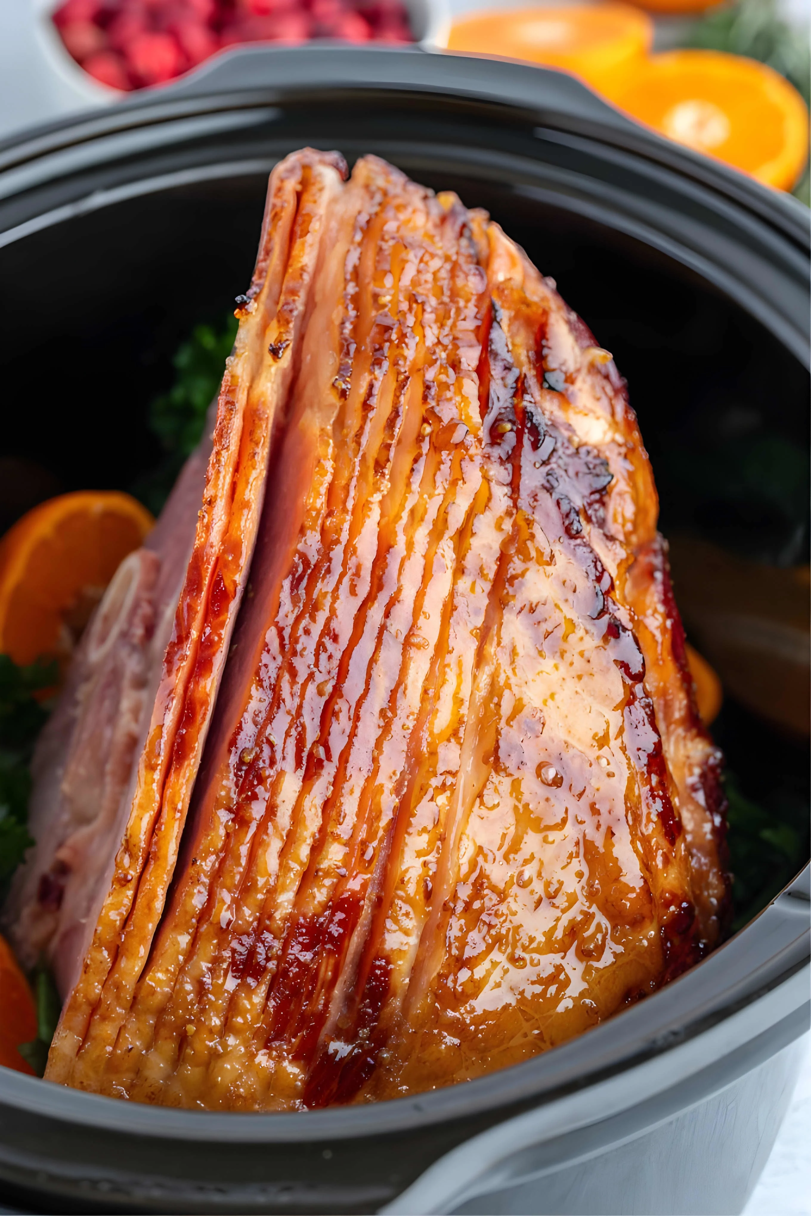 Slow Cooker Ham with Maple Glaze
