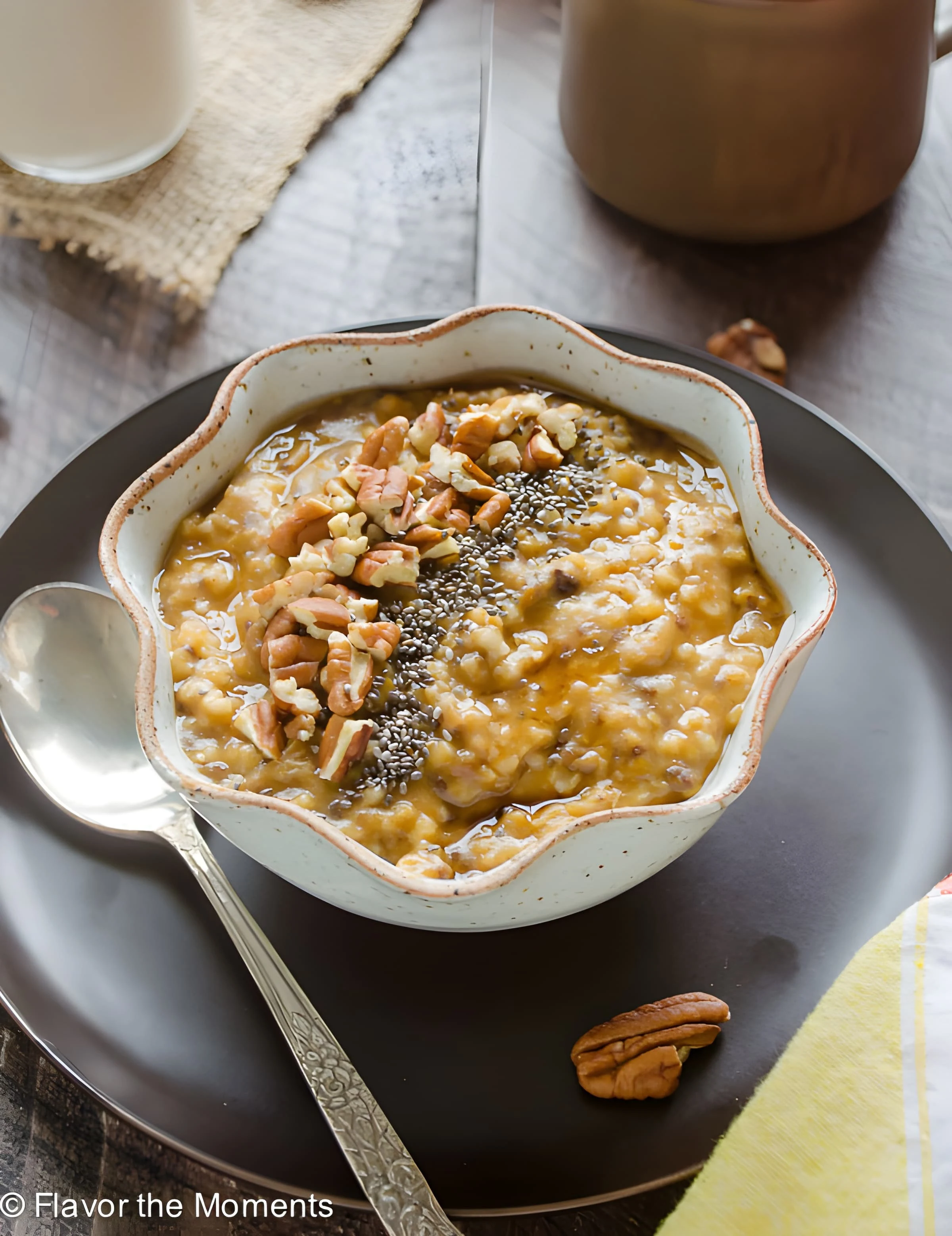 Slow Cooker Pumpkin Steel Cut Oats