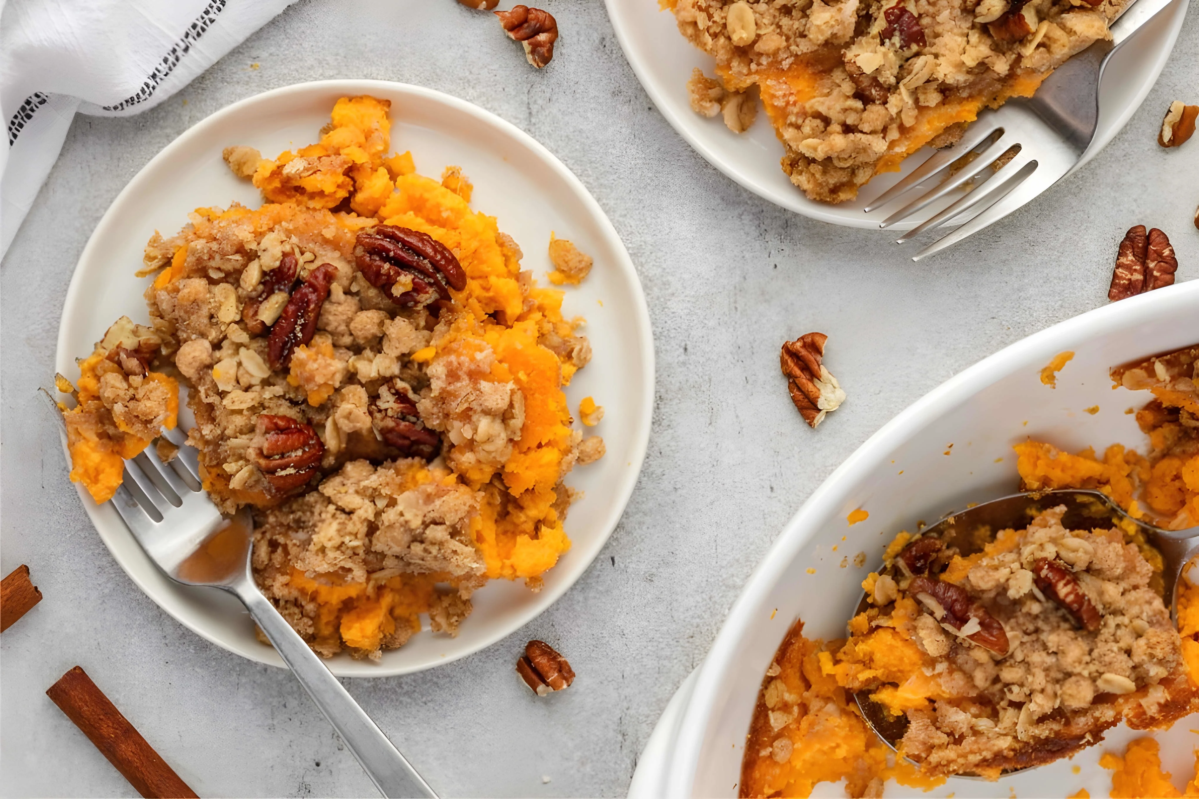 Sweet Potato Casserole with Streusel Topping