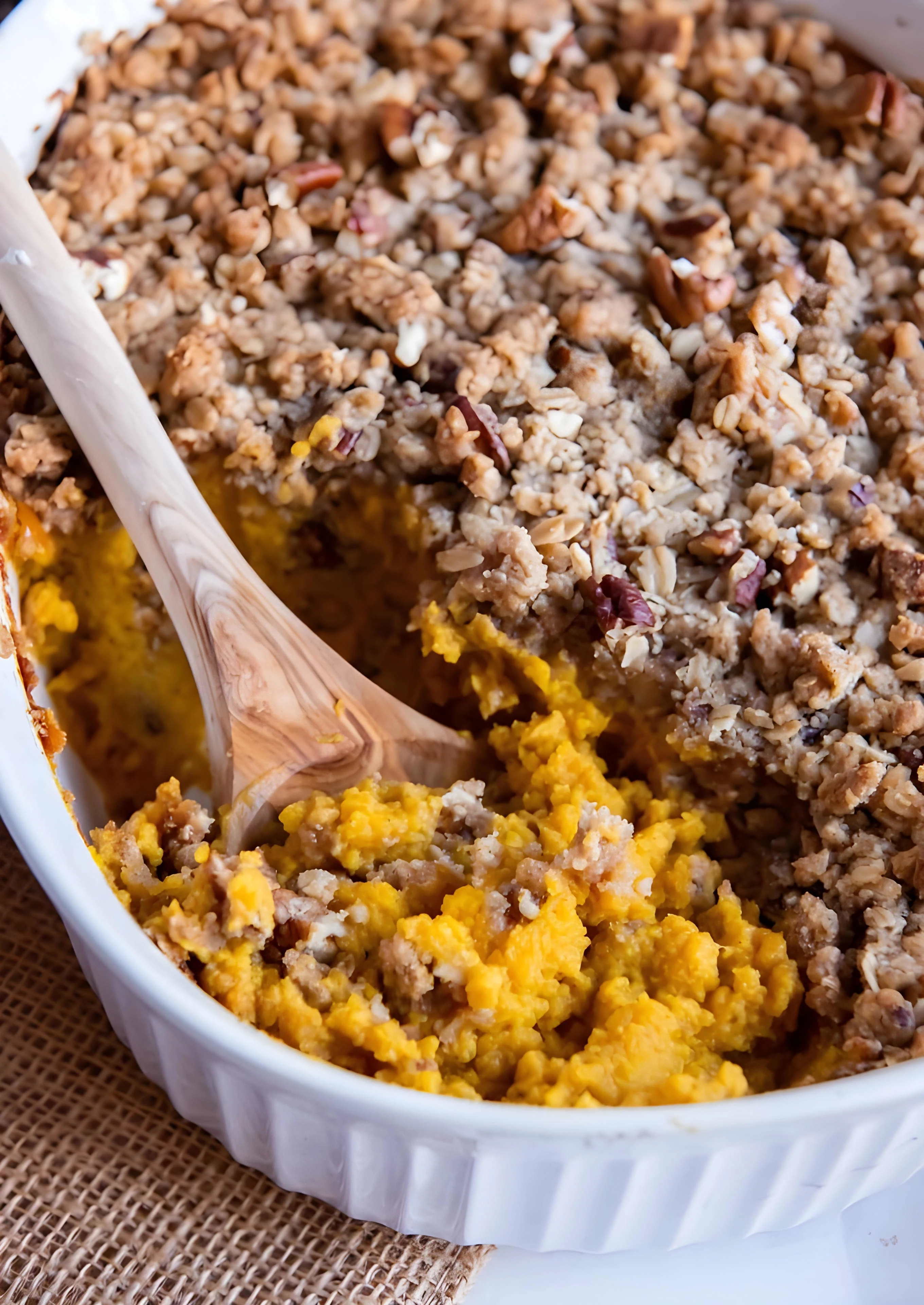 Butternut Squash Casserole with Streusel Topping