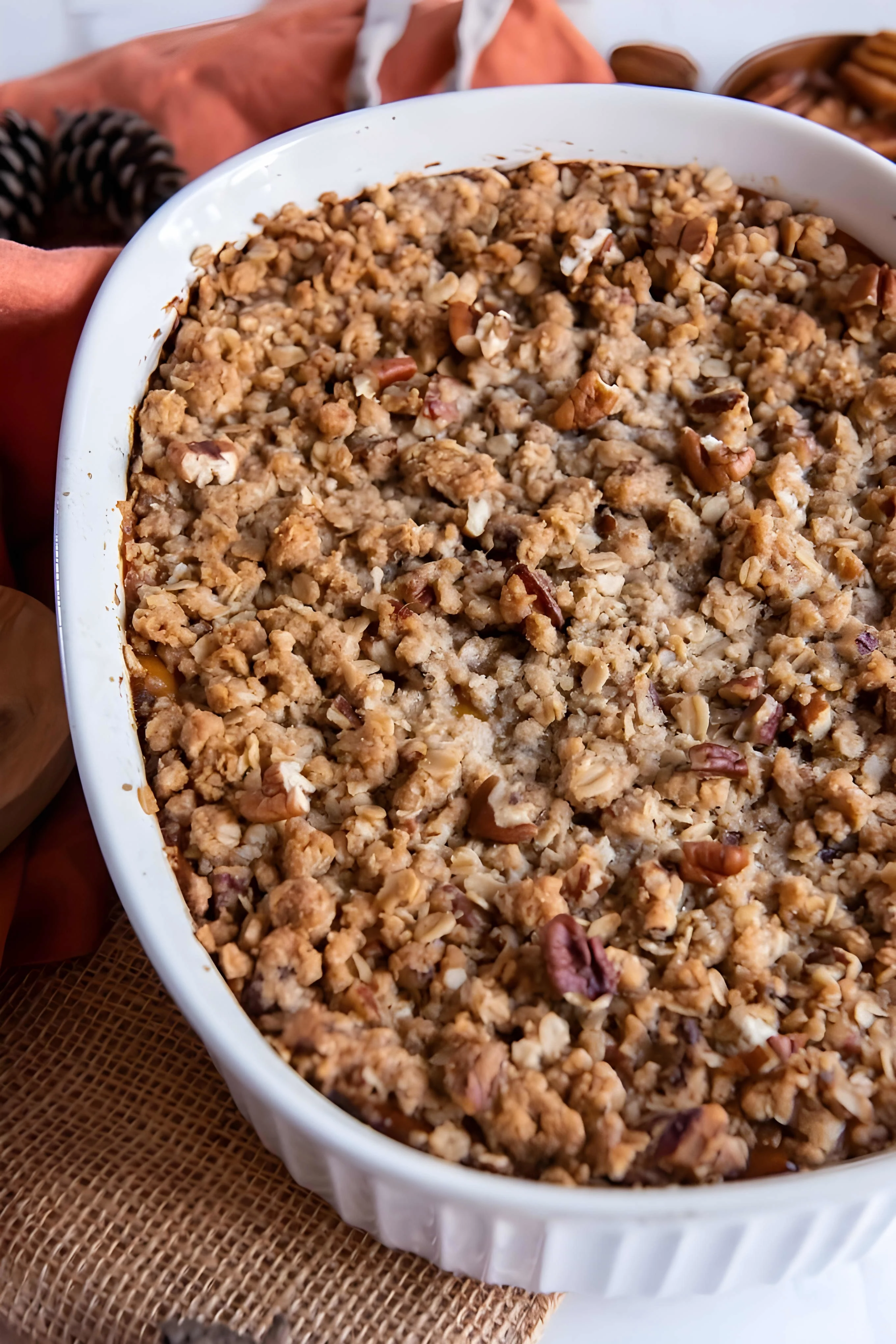 Butternut Squash Casserole with Streusel Topping