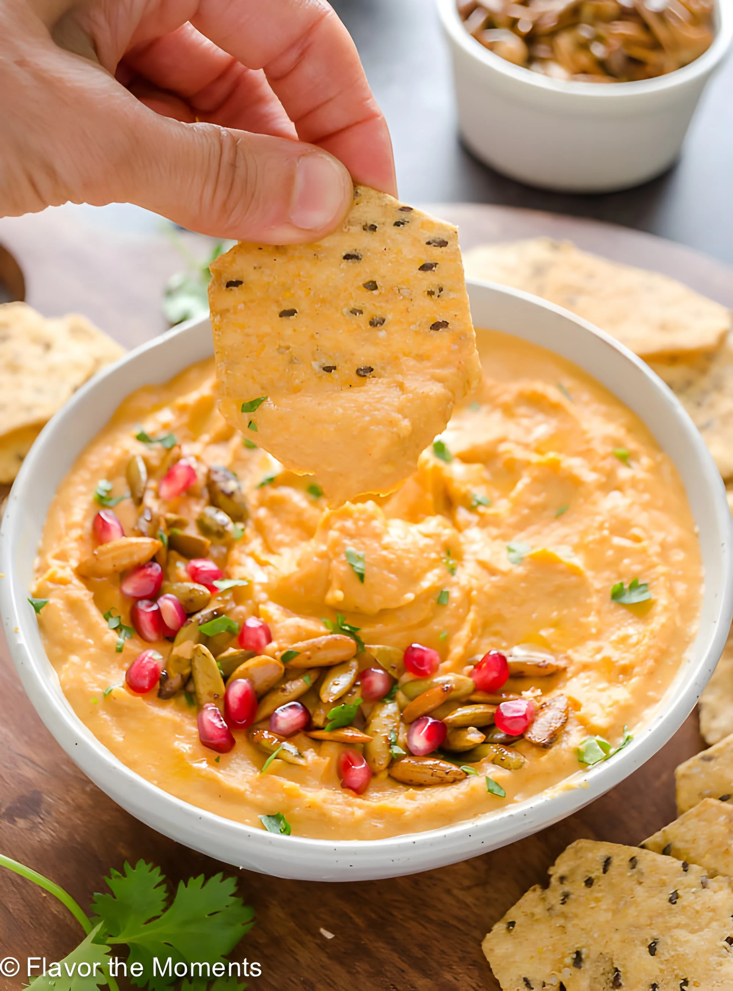 Butternut Squash Hummus with Spiced Pepitas