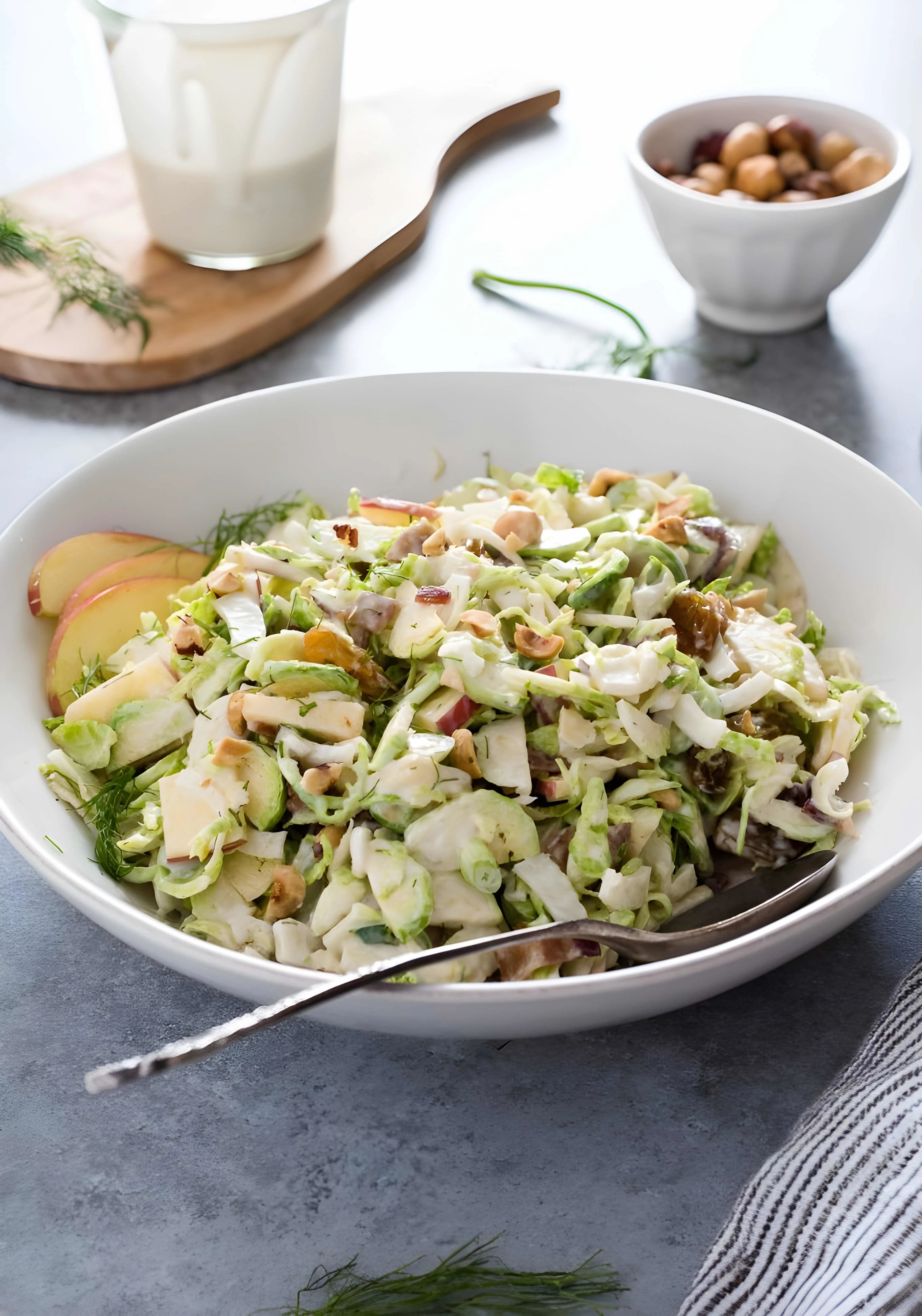 Creamy Shaved Brussels Sprout Salad