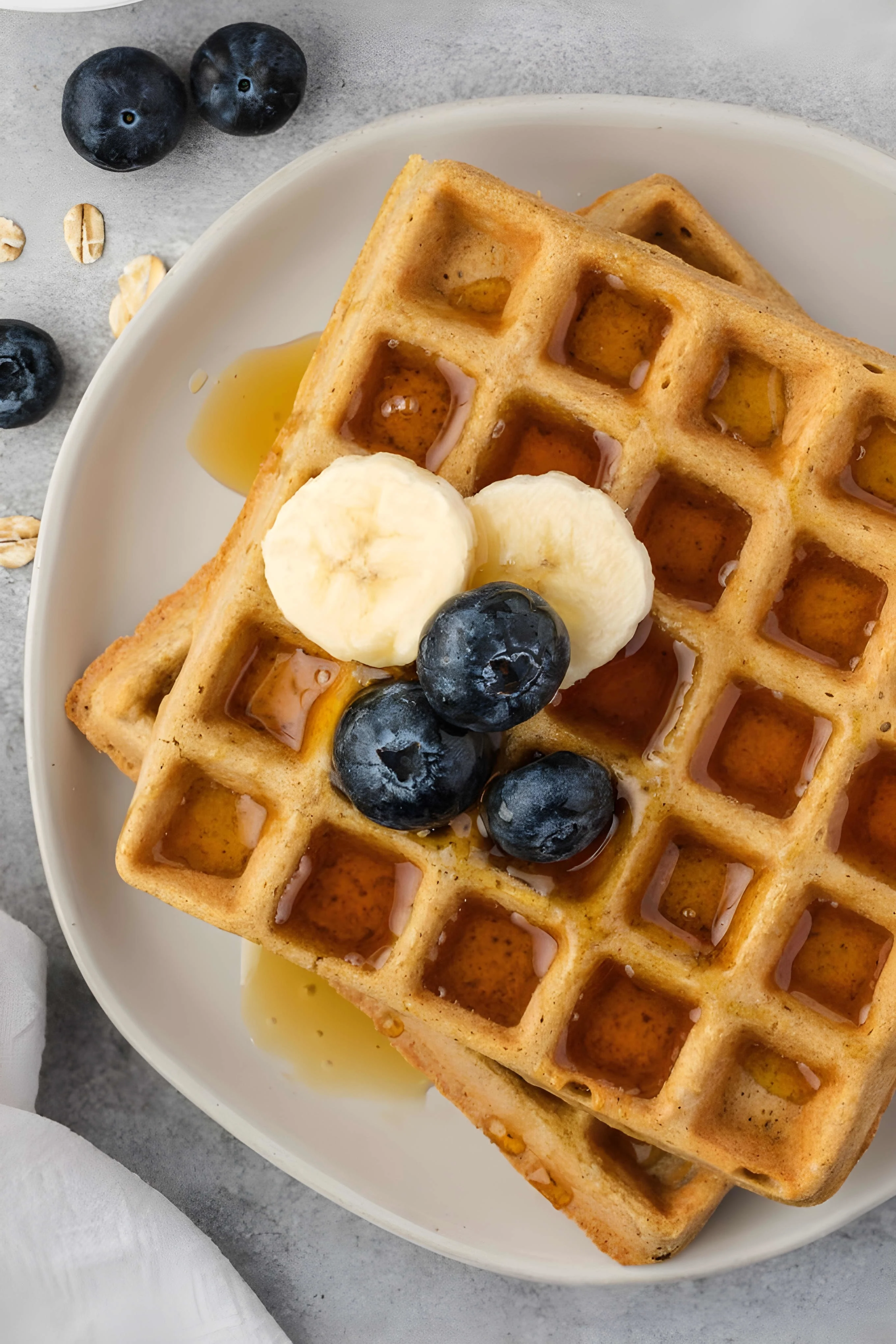 Crispy Oat Flour Waffles (Gluten-Free)