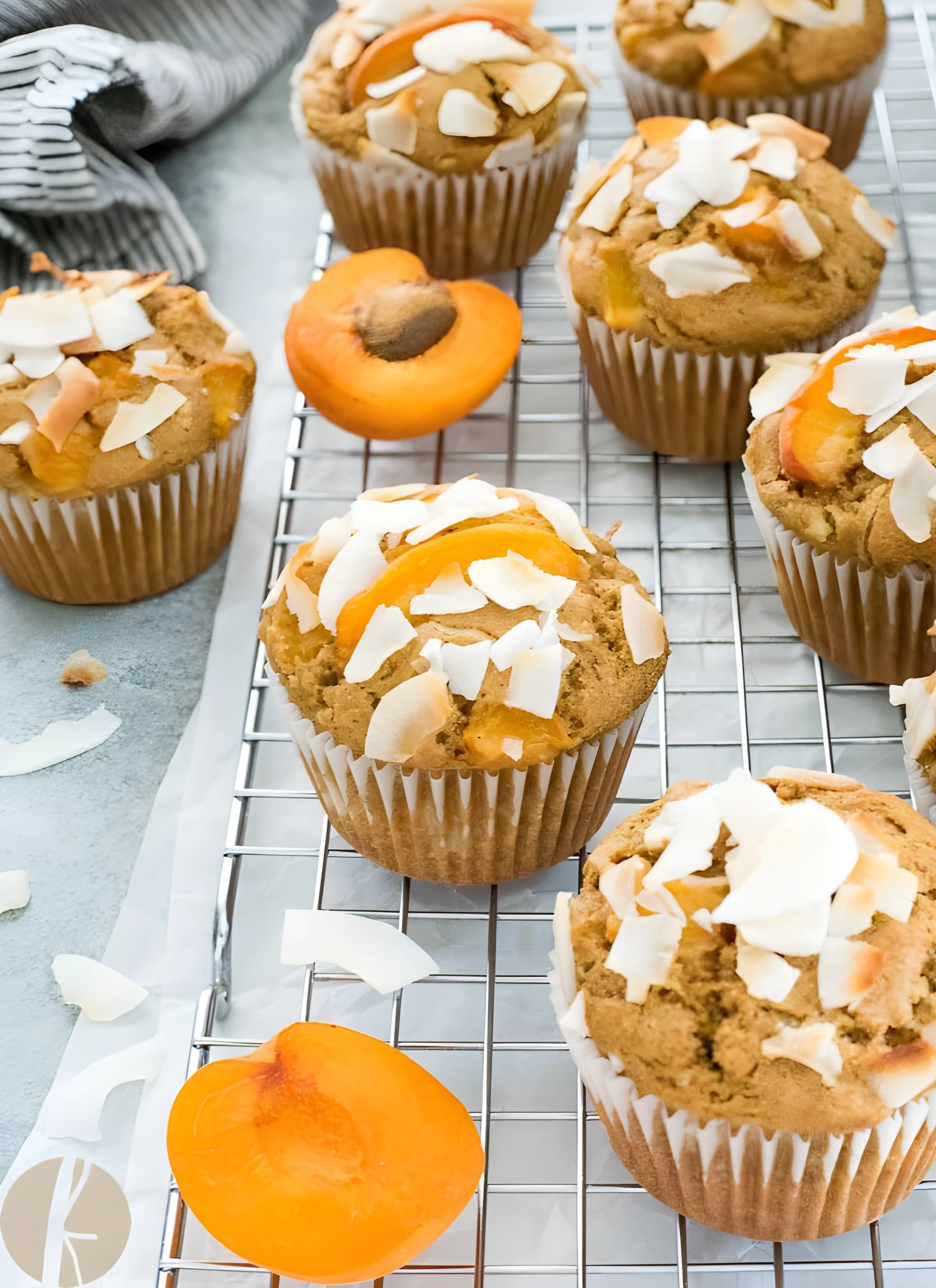 Fresh Apricot Coconut Muffins