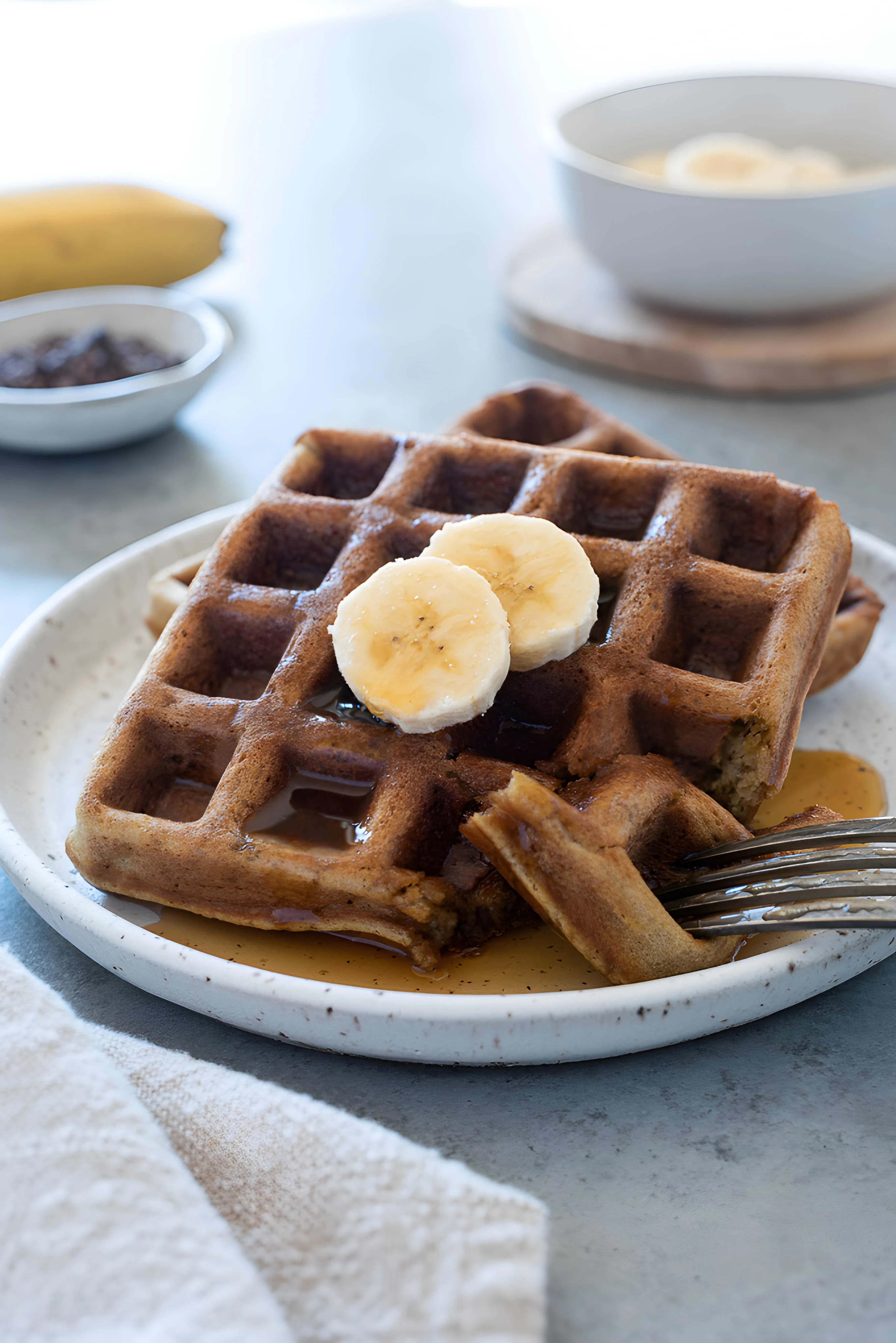Gluten-Free Banana Oat Waffles