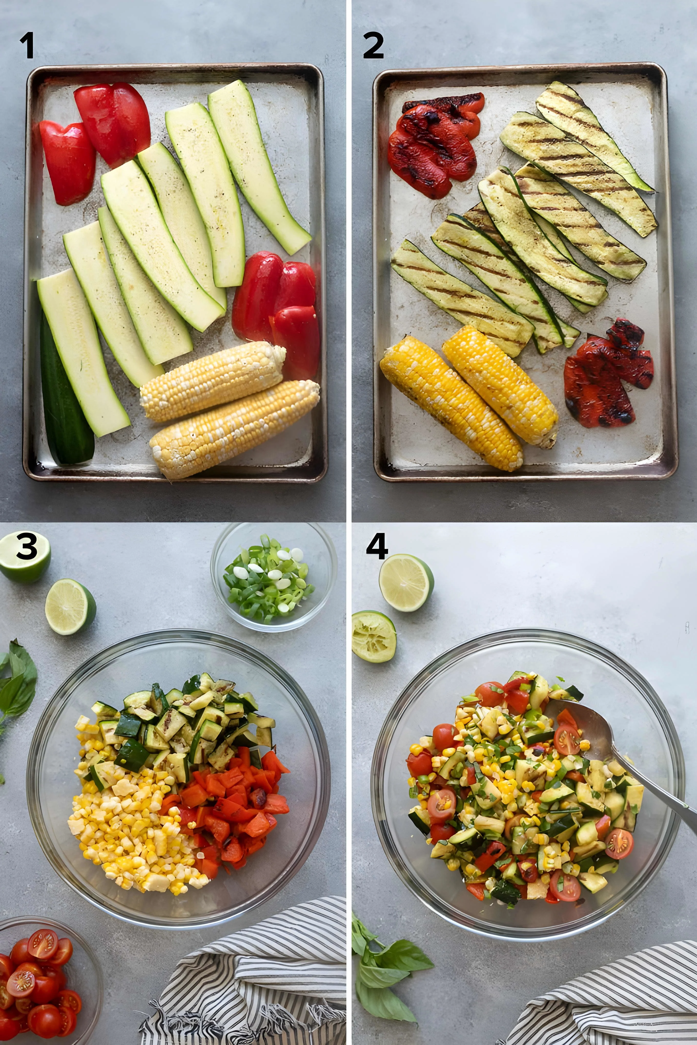 Grilled Zucchini Corn Salad