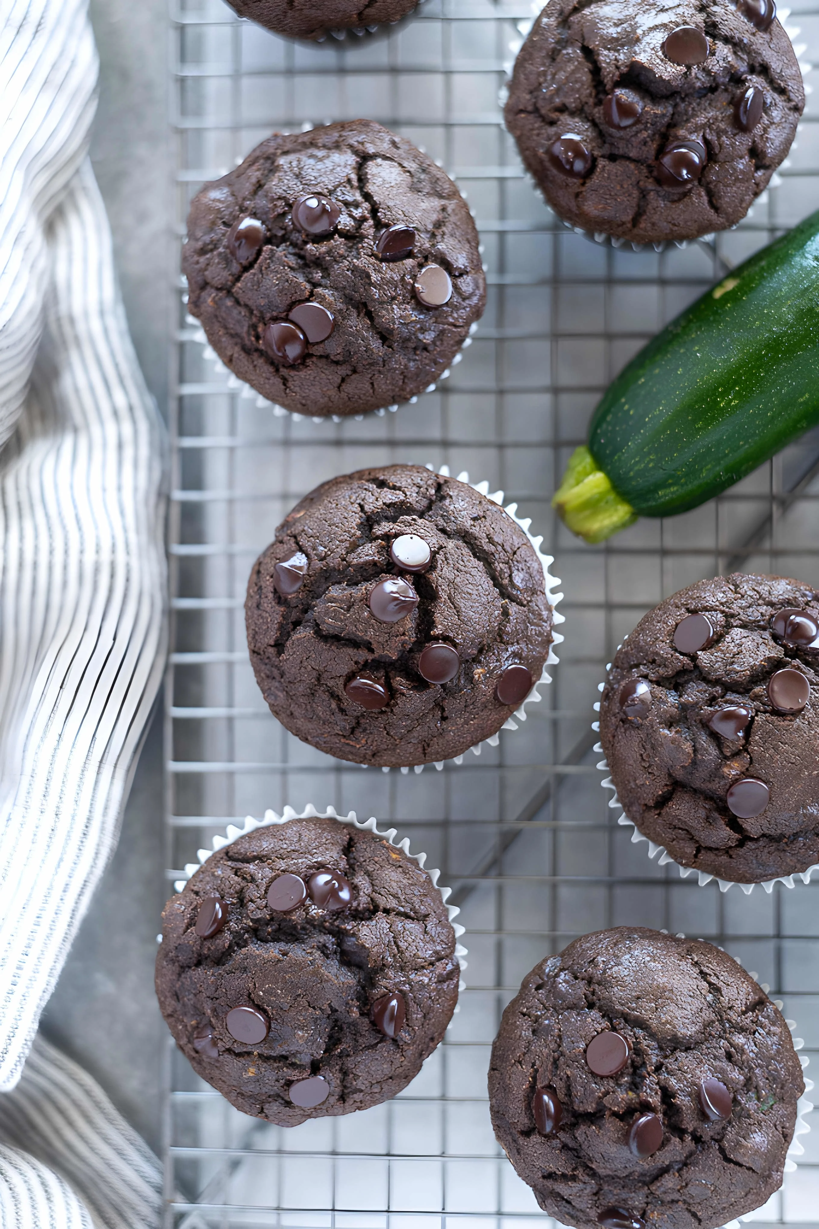 Healthy Chocolate Zucchini Muffins