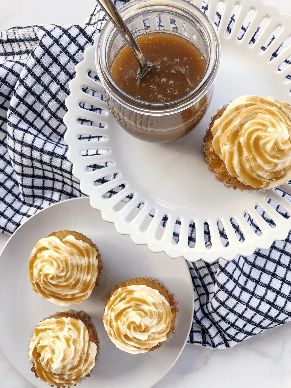 Vegan Cupcakes with Caramel Sauce