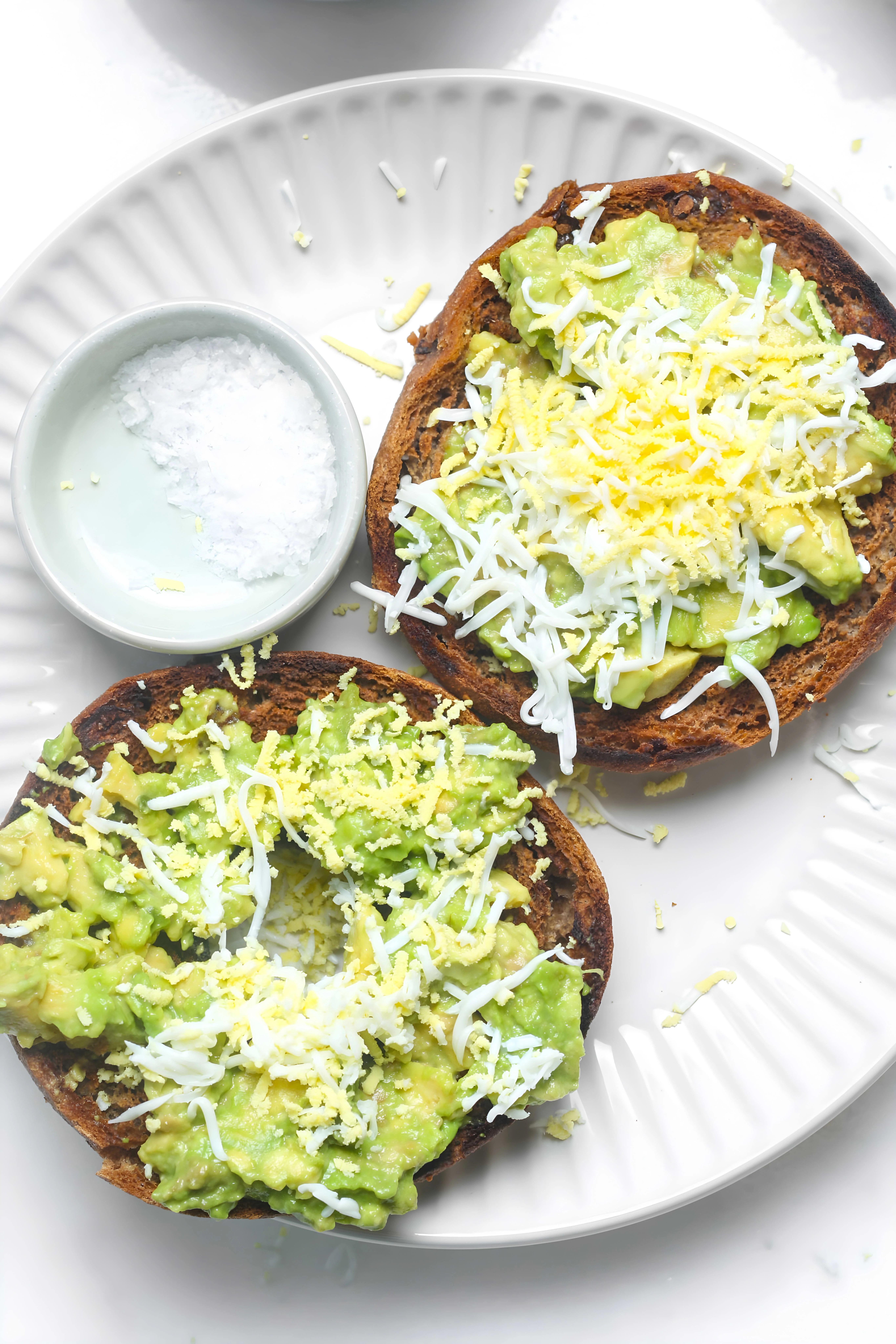 Grated Egg Avocado Toast
