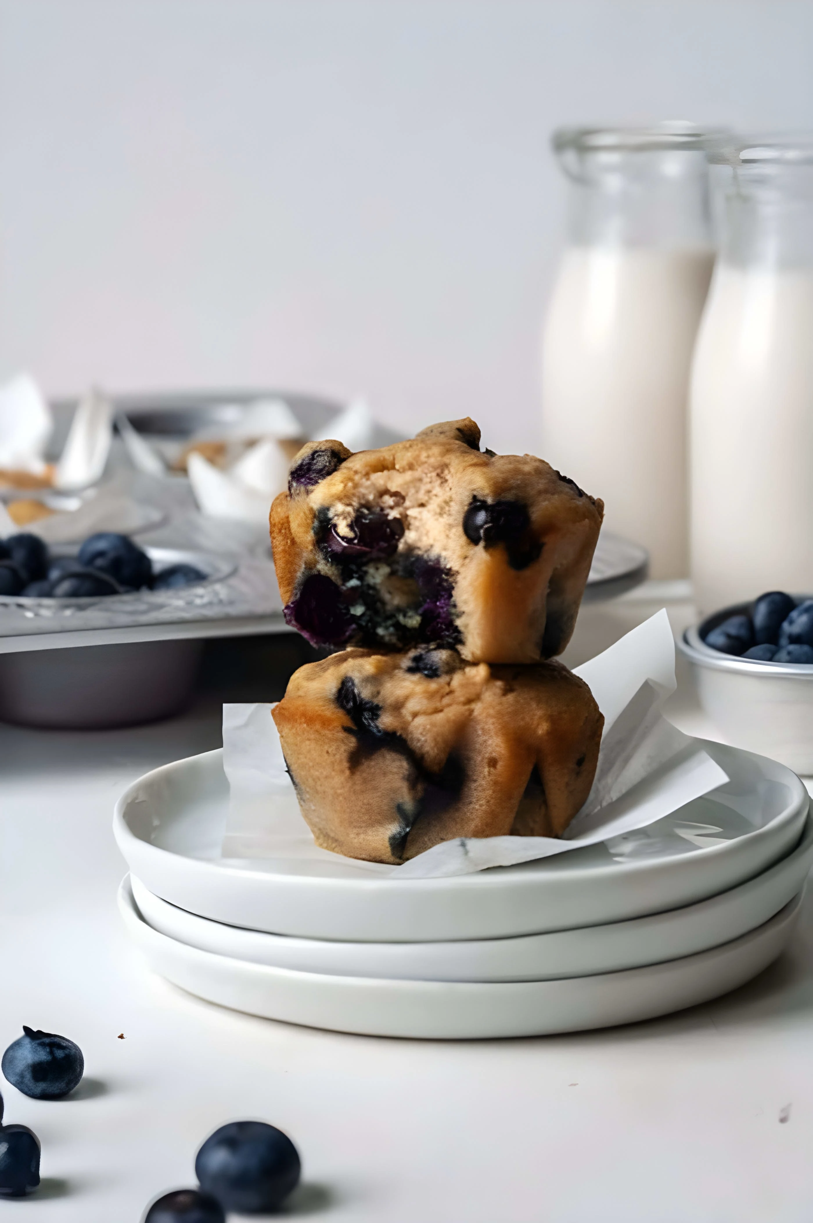 Cassava Flour Blueberry Lemon Muffins (Gluten Free)