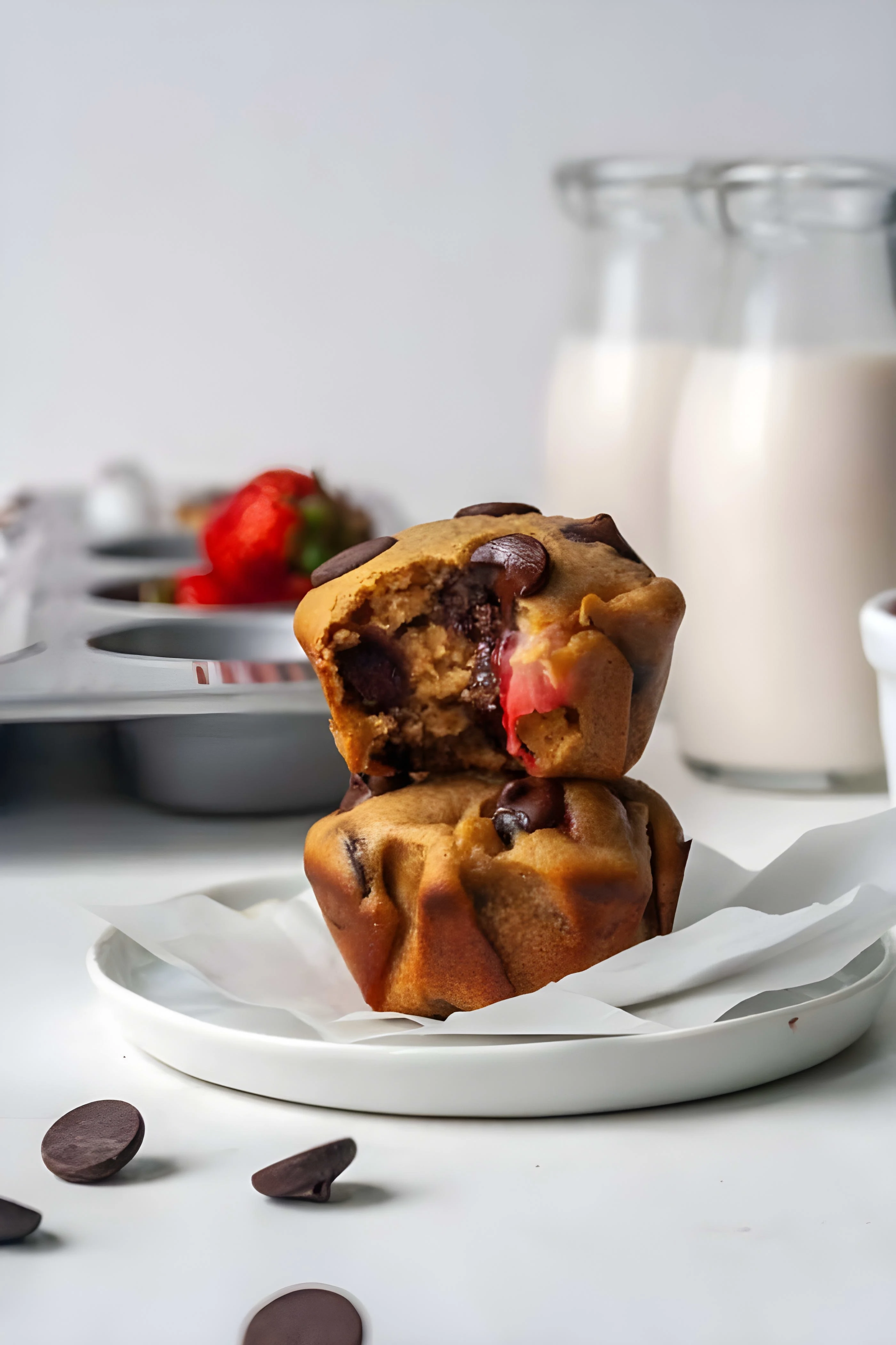 Gluten Free Strawberry Muffins (Dairy Free & Paleo)