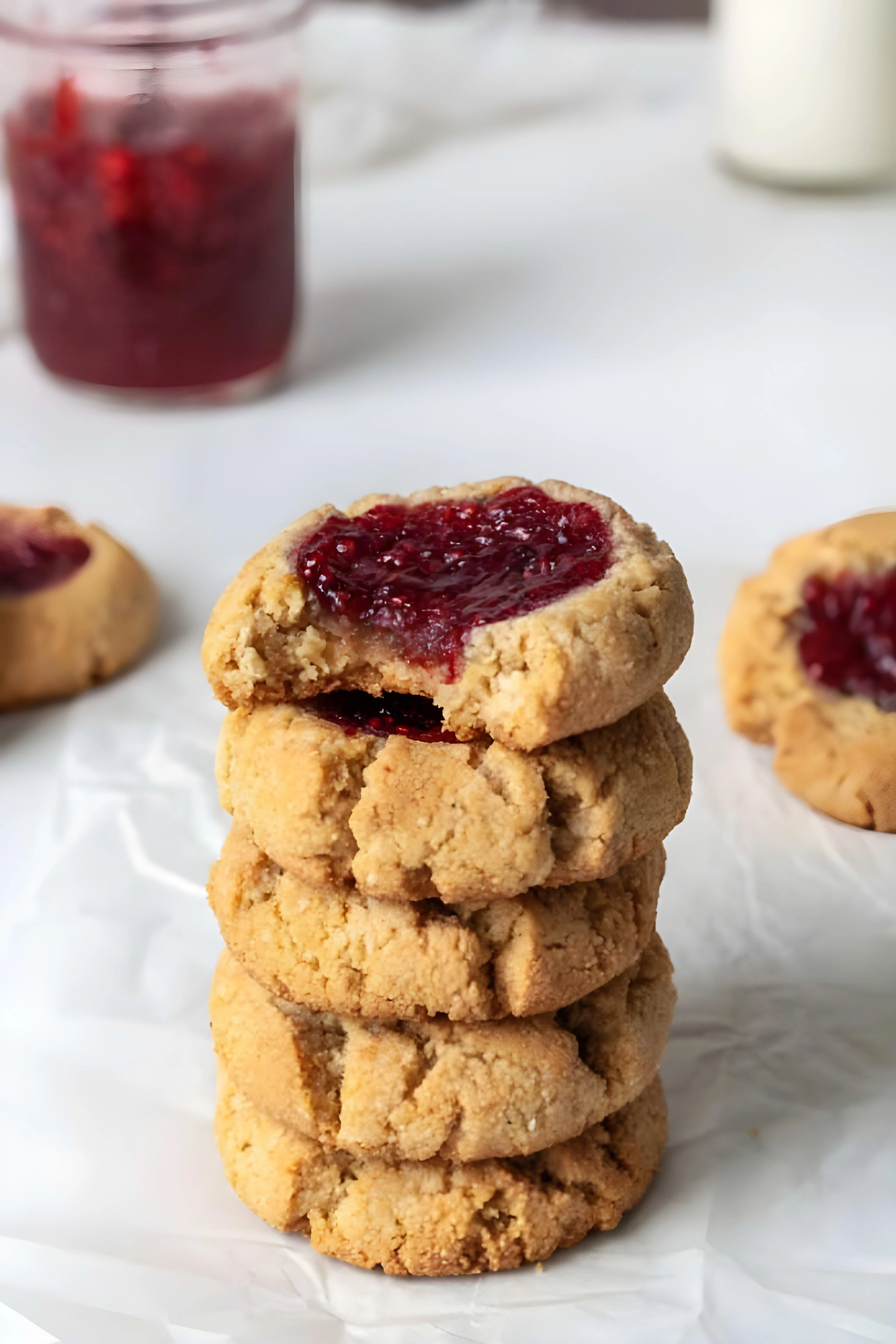 Almond Flour Thumbprint Cookies (Vegan)