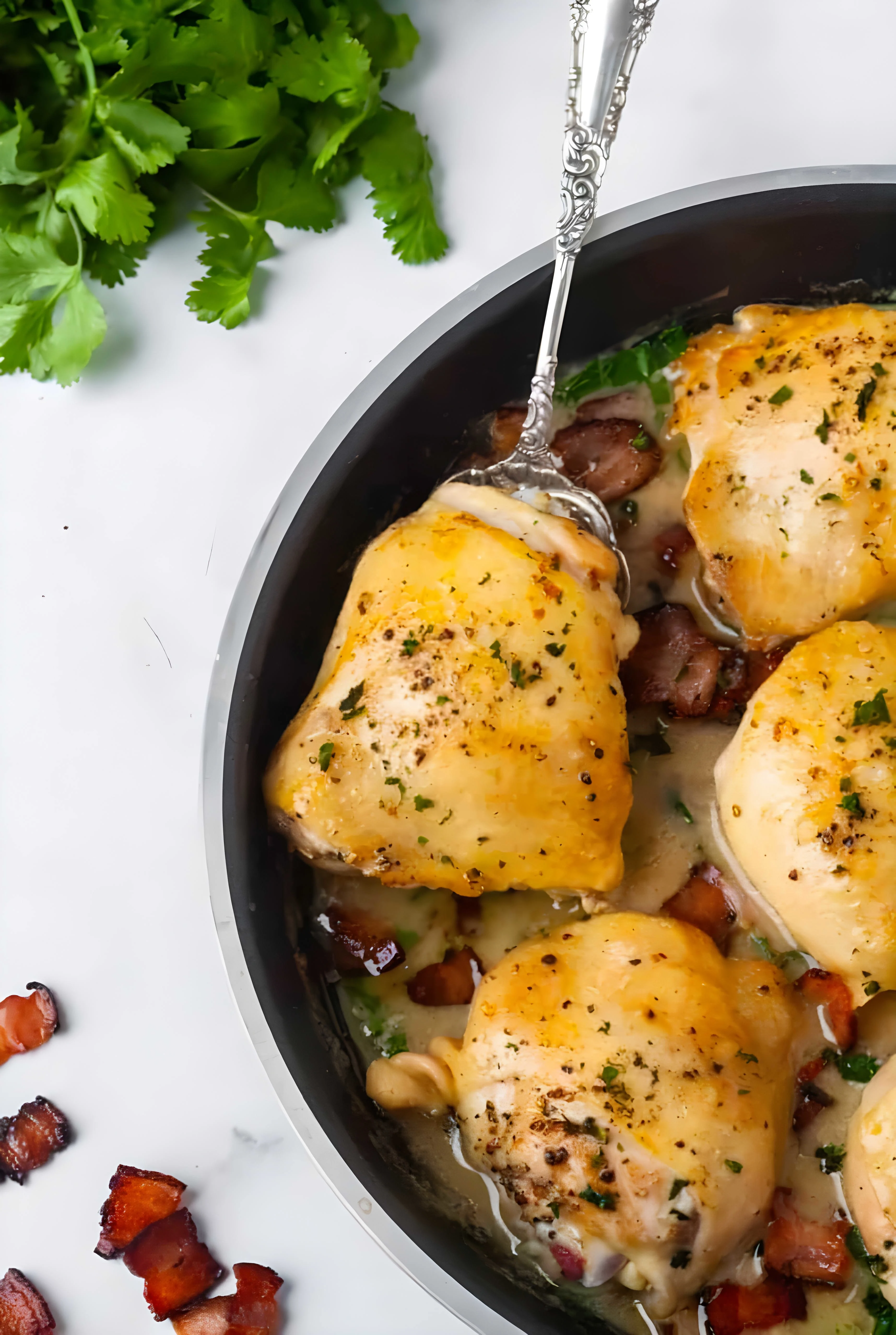 Whole30 Creamy Spinach Bacon Chicken