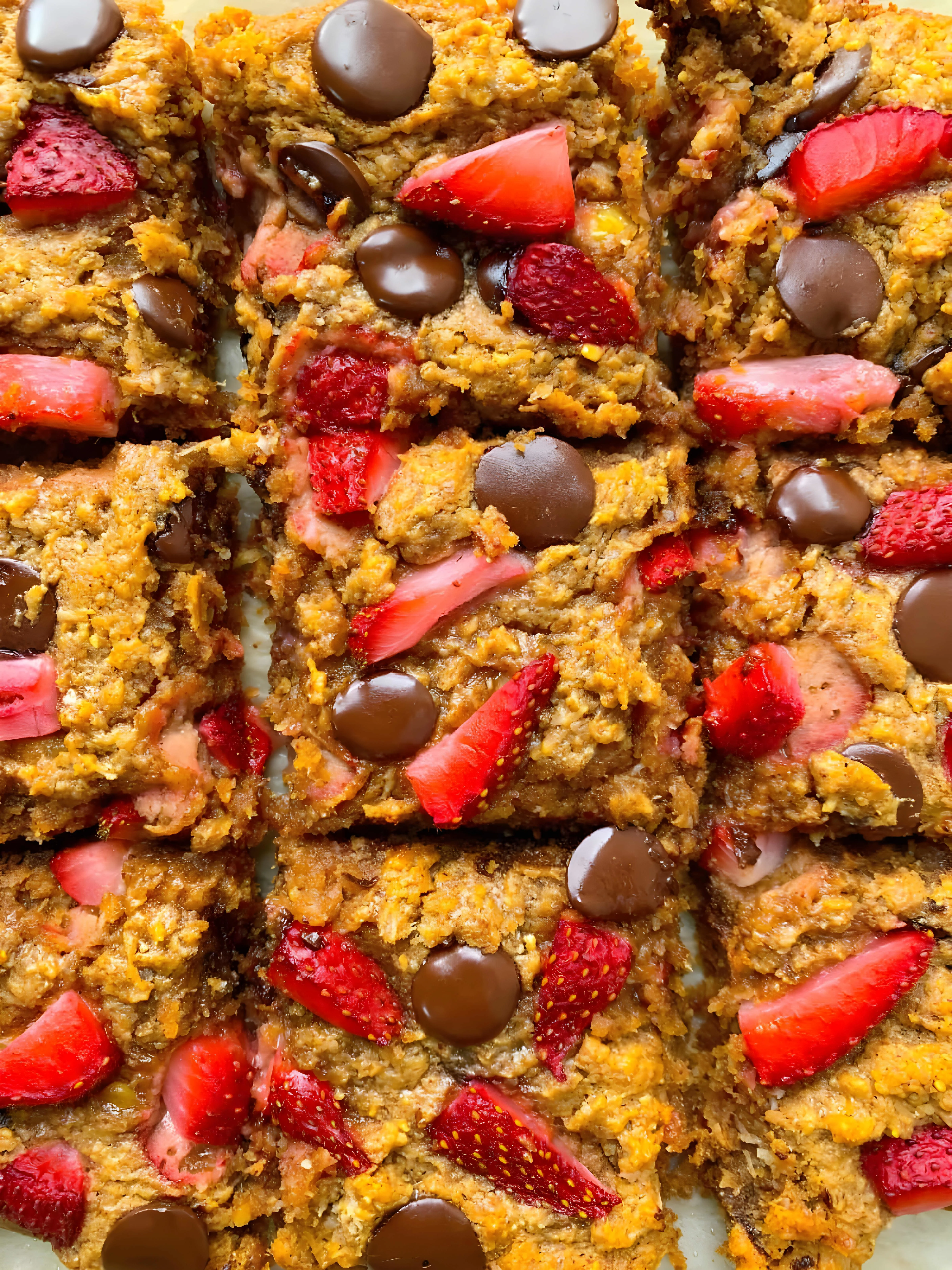 Chocolate Chip Strawberry Breakfast Bars