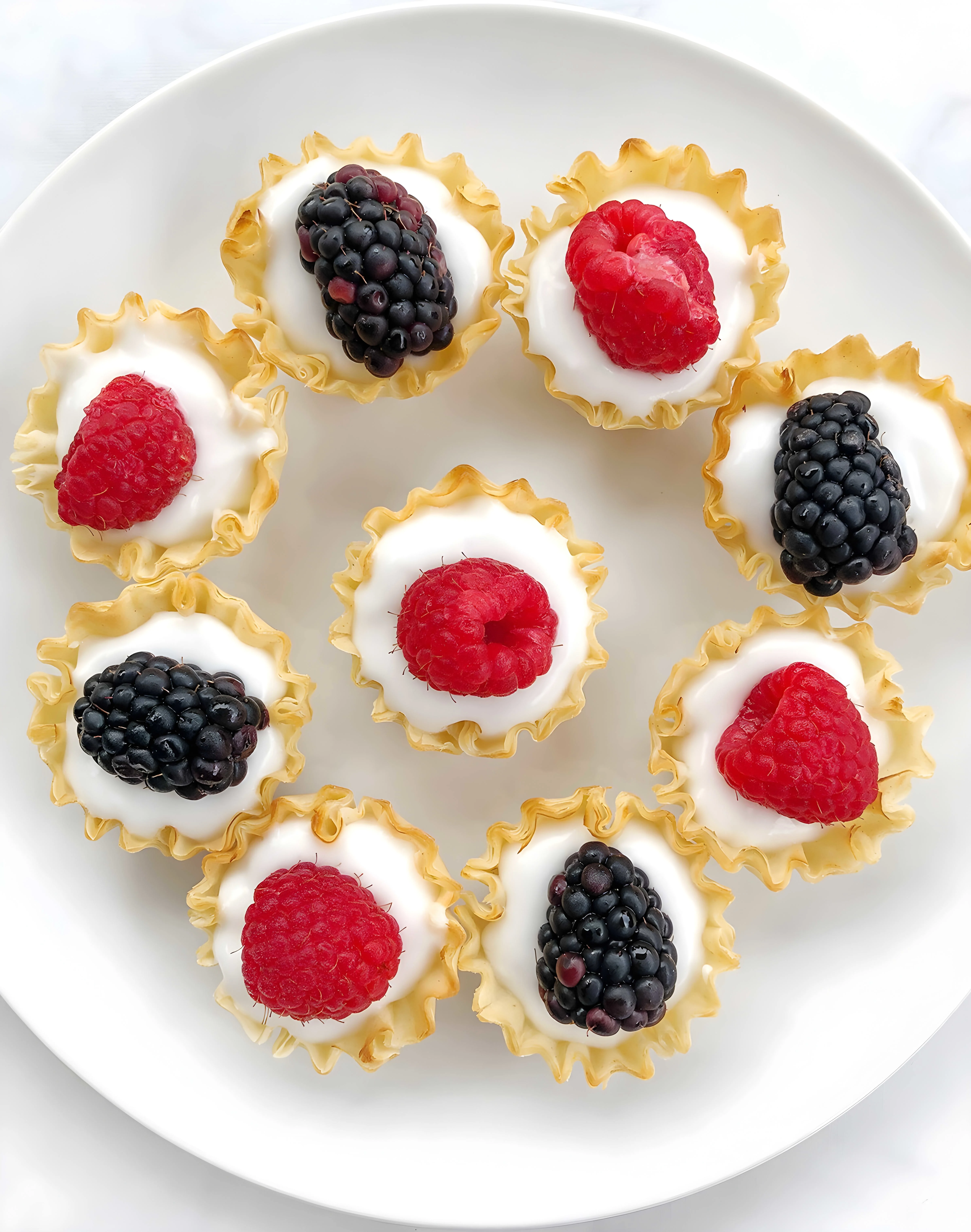 Vegan Fresh Berry Yogurt Tarts