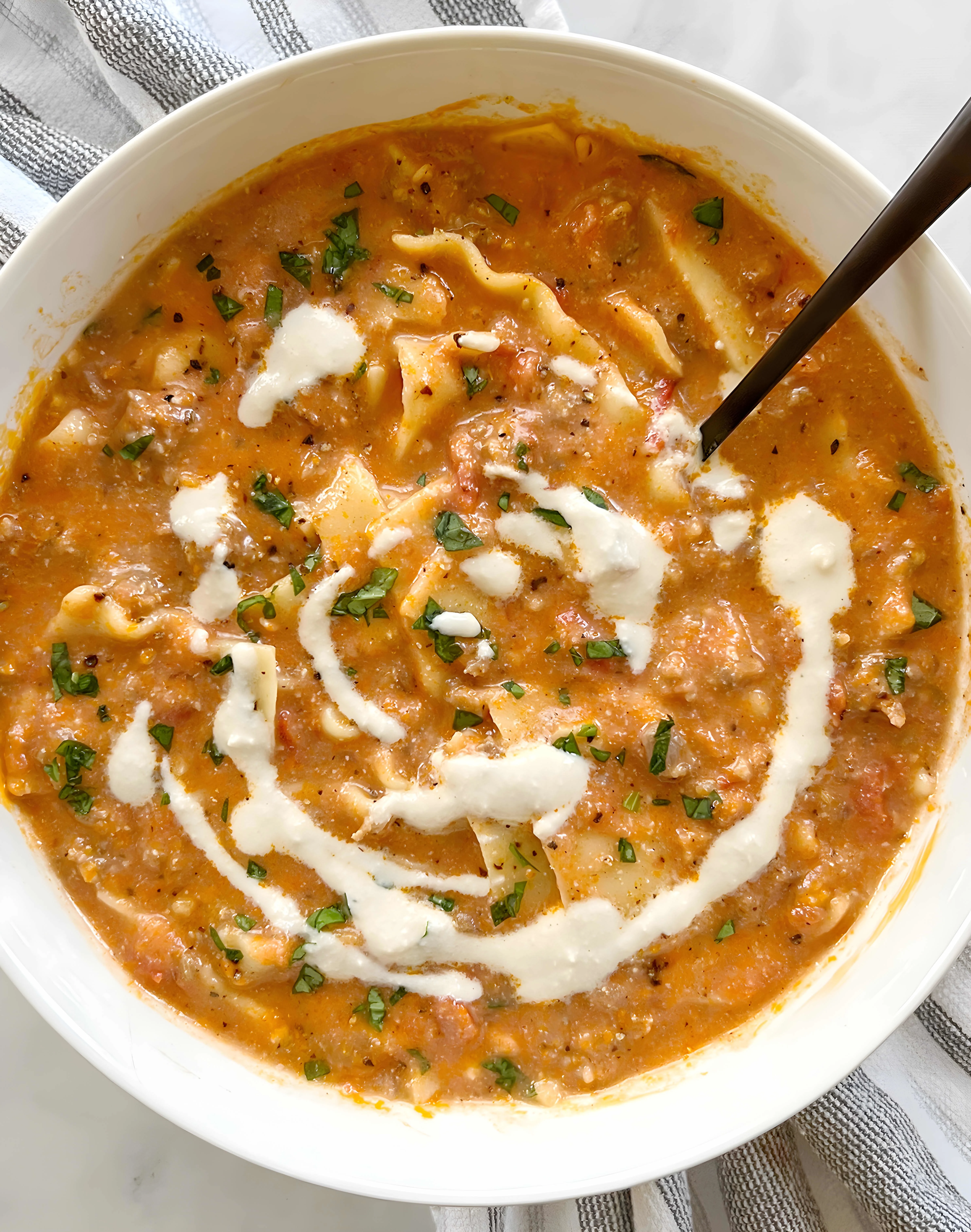 Dairy Free Lasagna Soup