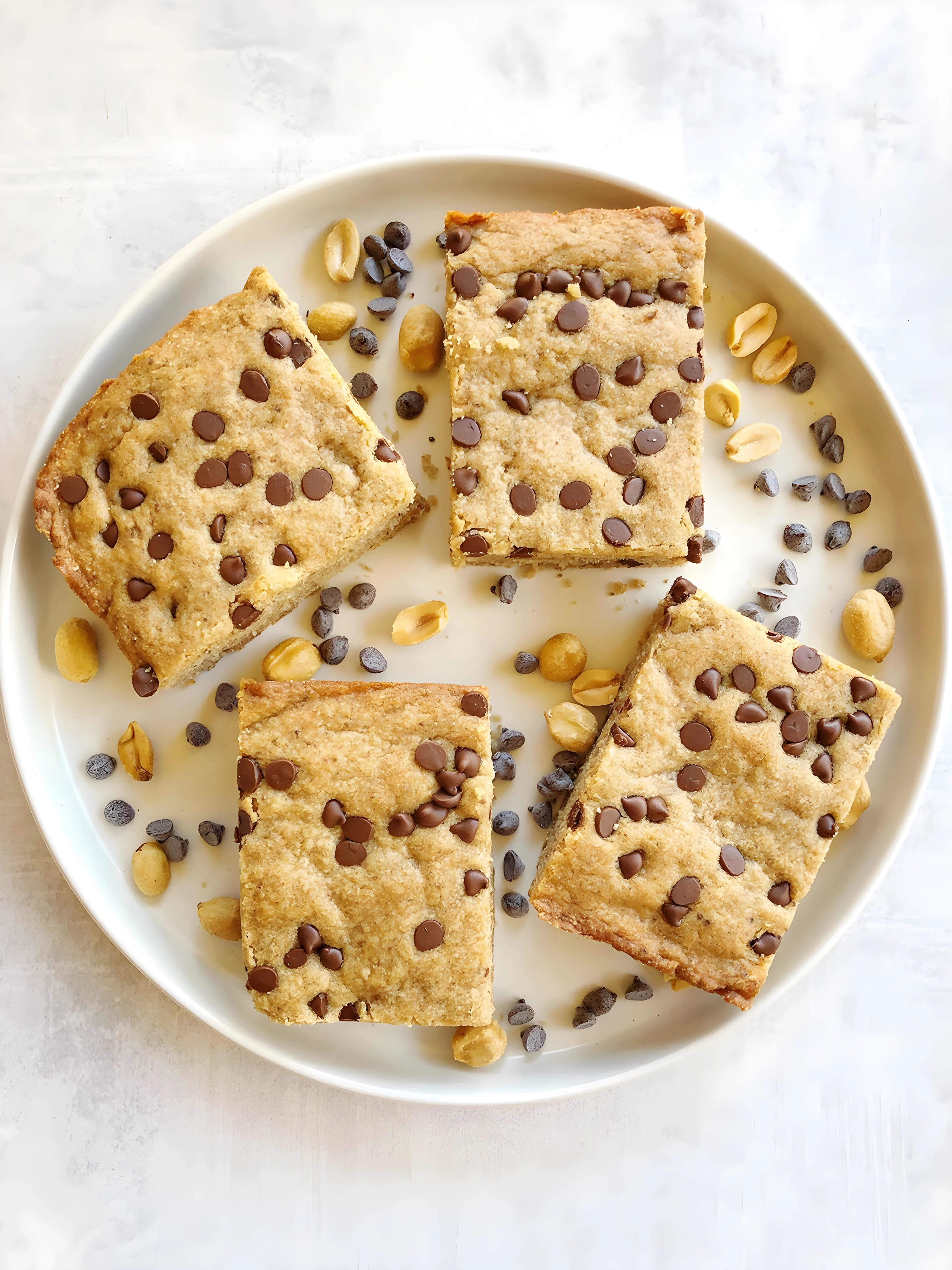 Vegan Blondies with Peanut Butter