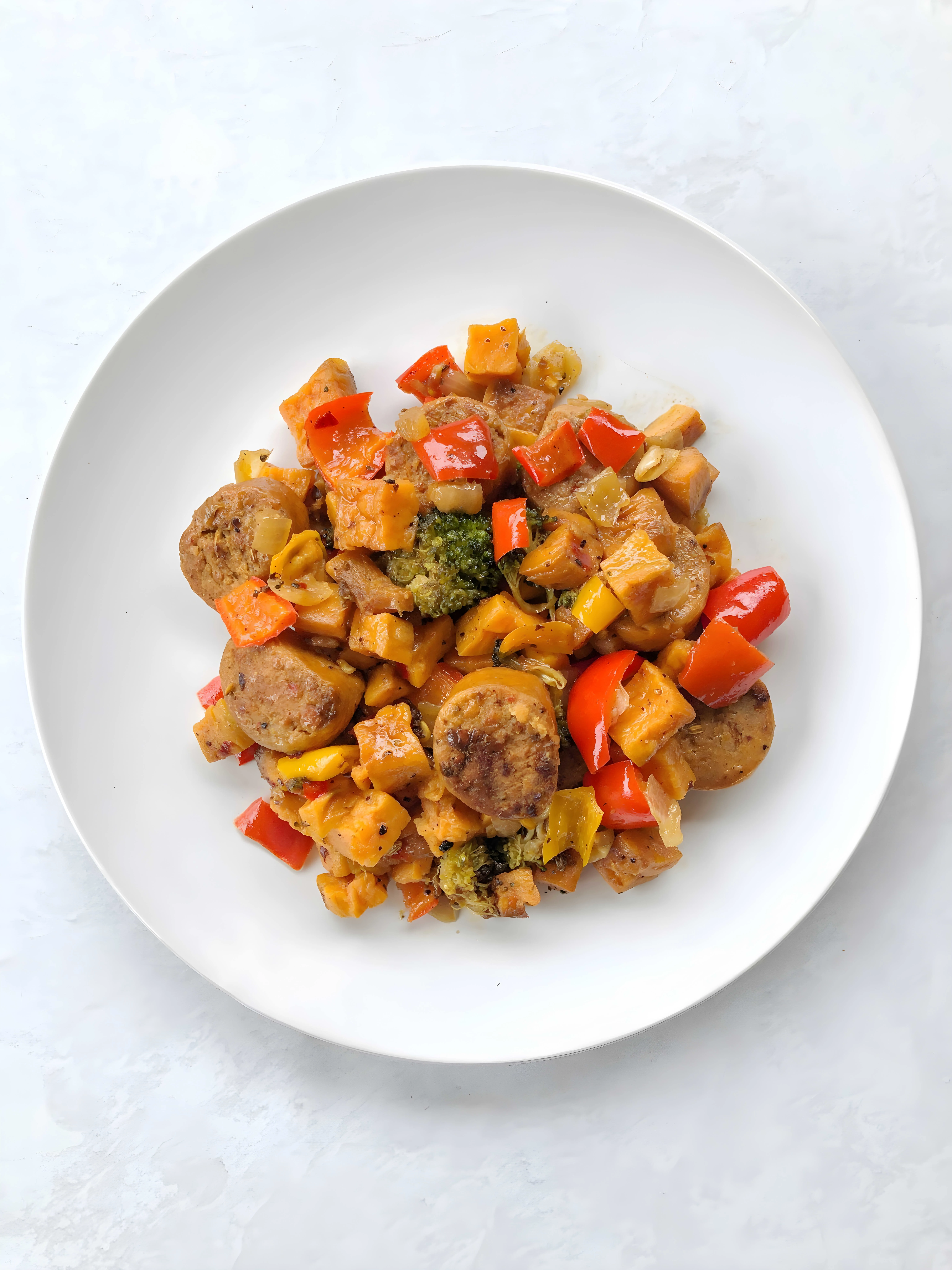 Vegan Sausage and Vegetable Skillet