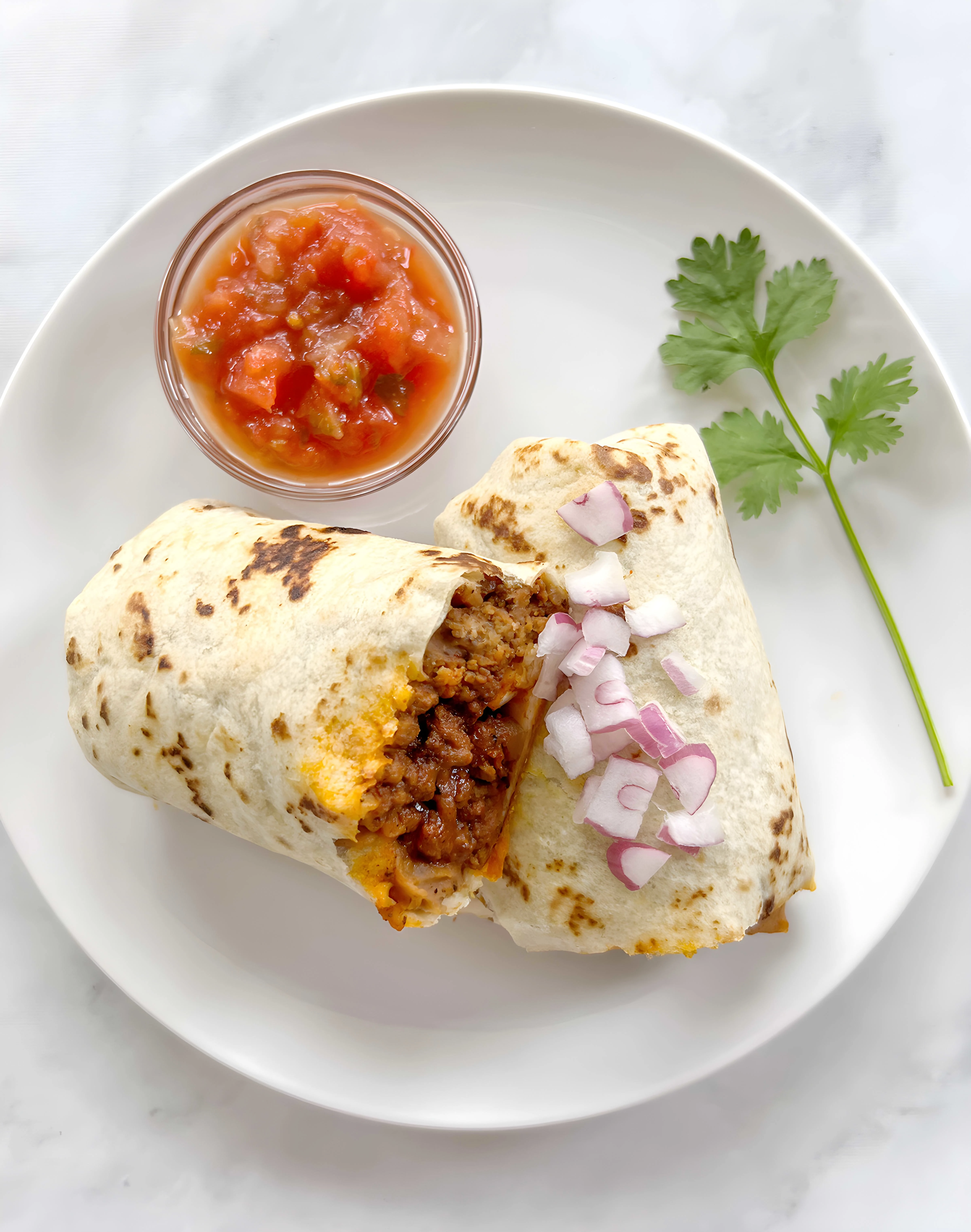 Baked Beef Chimichangas