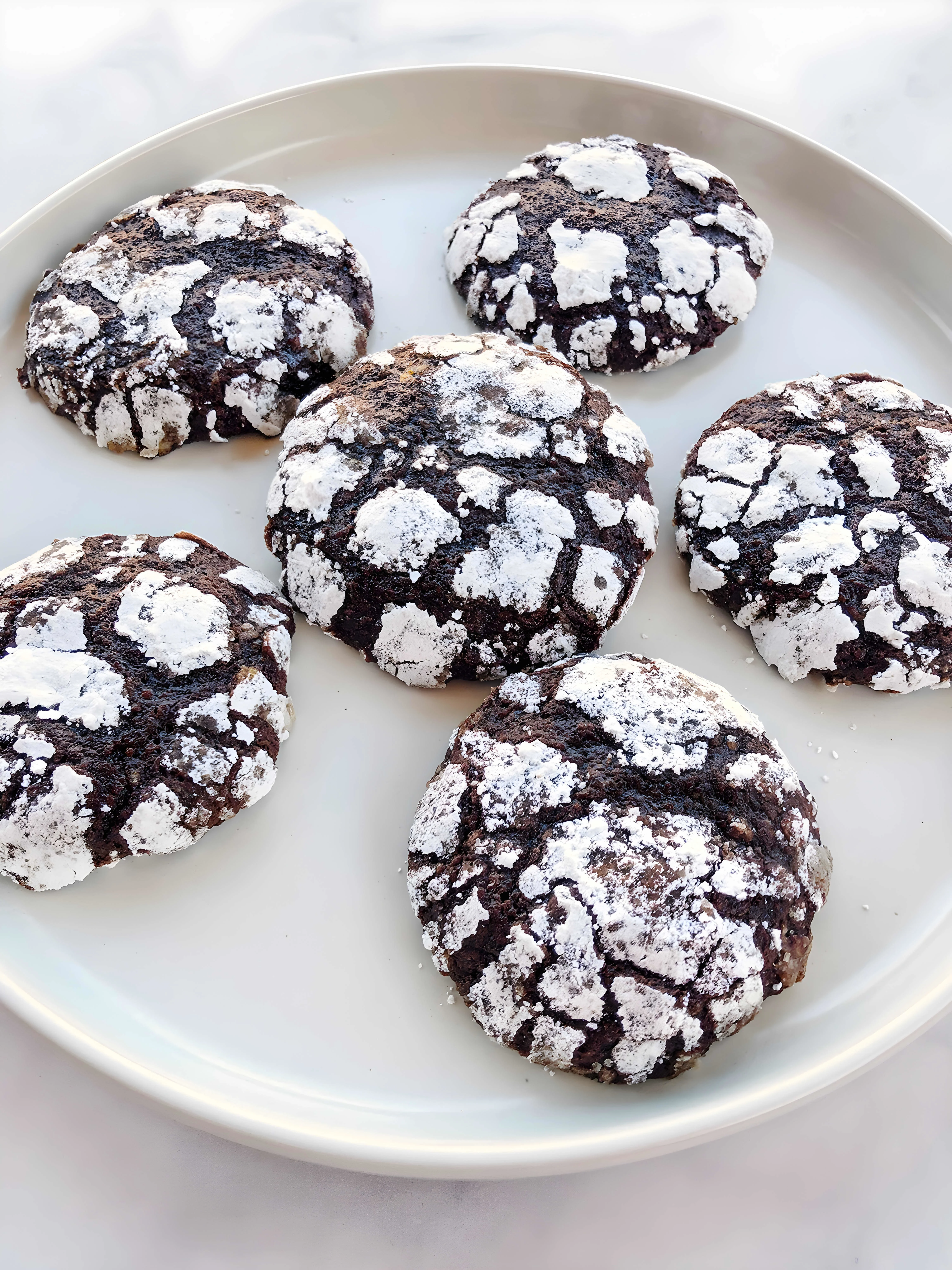 Peppermint Chocolate Crinkle Cookies