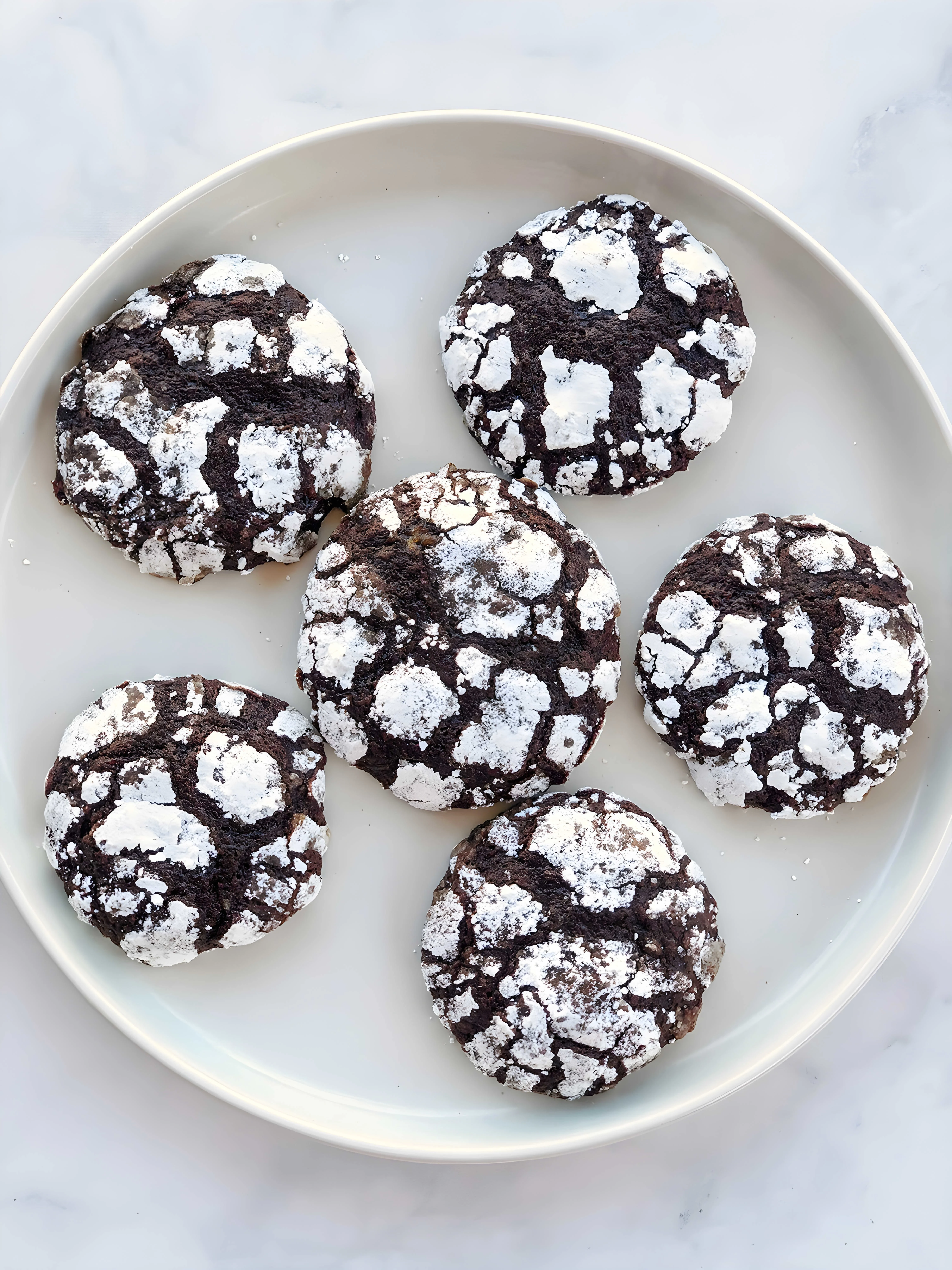 Peppermint Chocolate Crinkle Cookies