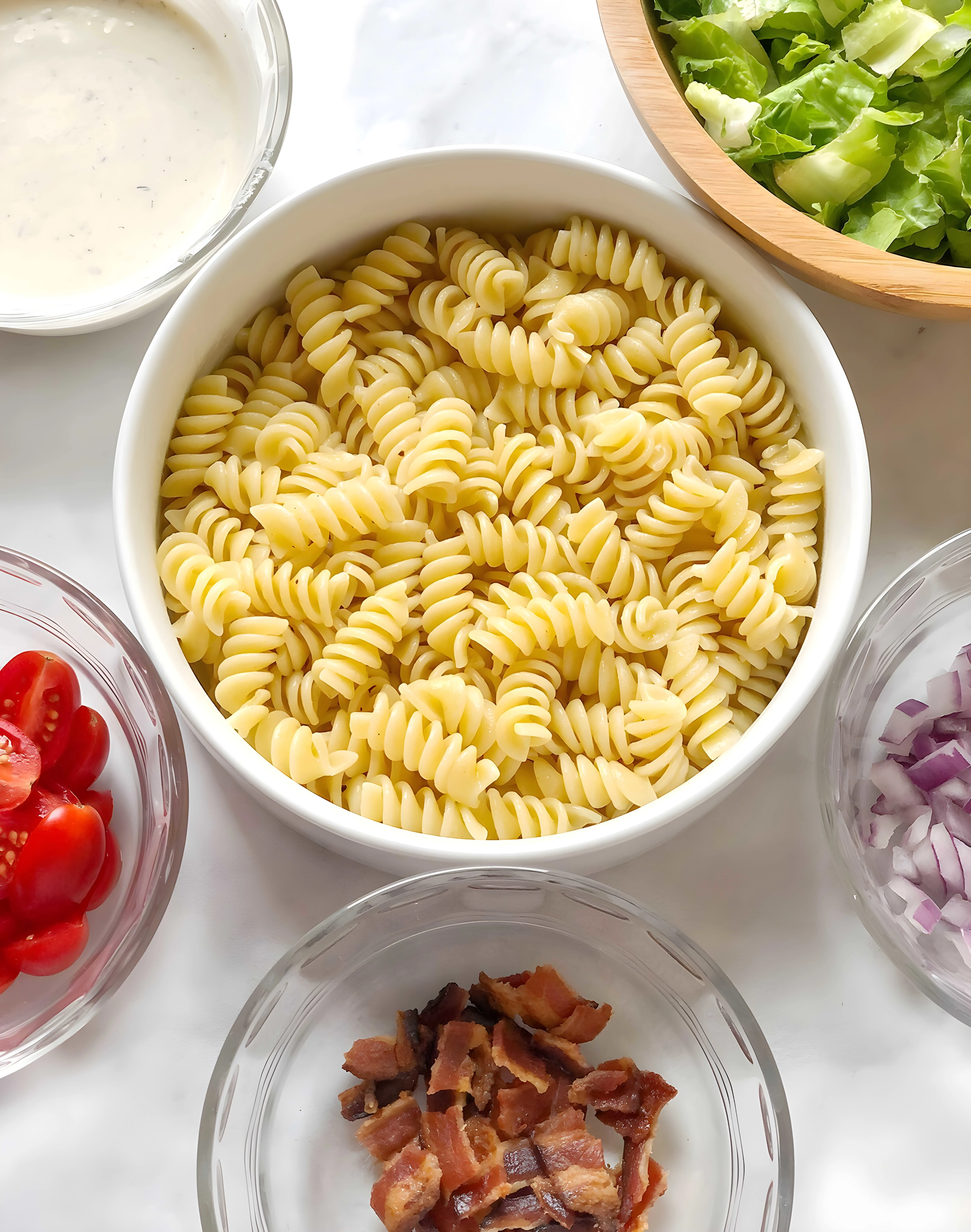 Dairy Free & Egg Free BLT Pasta Salad