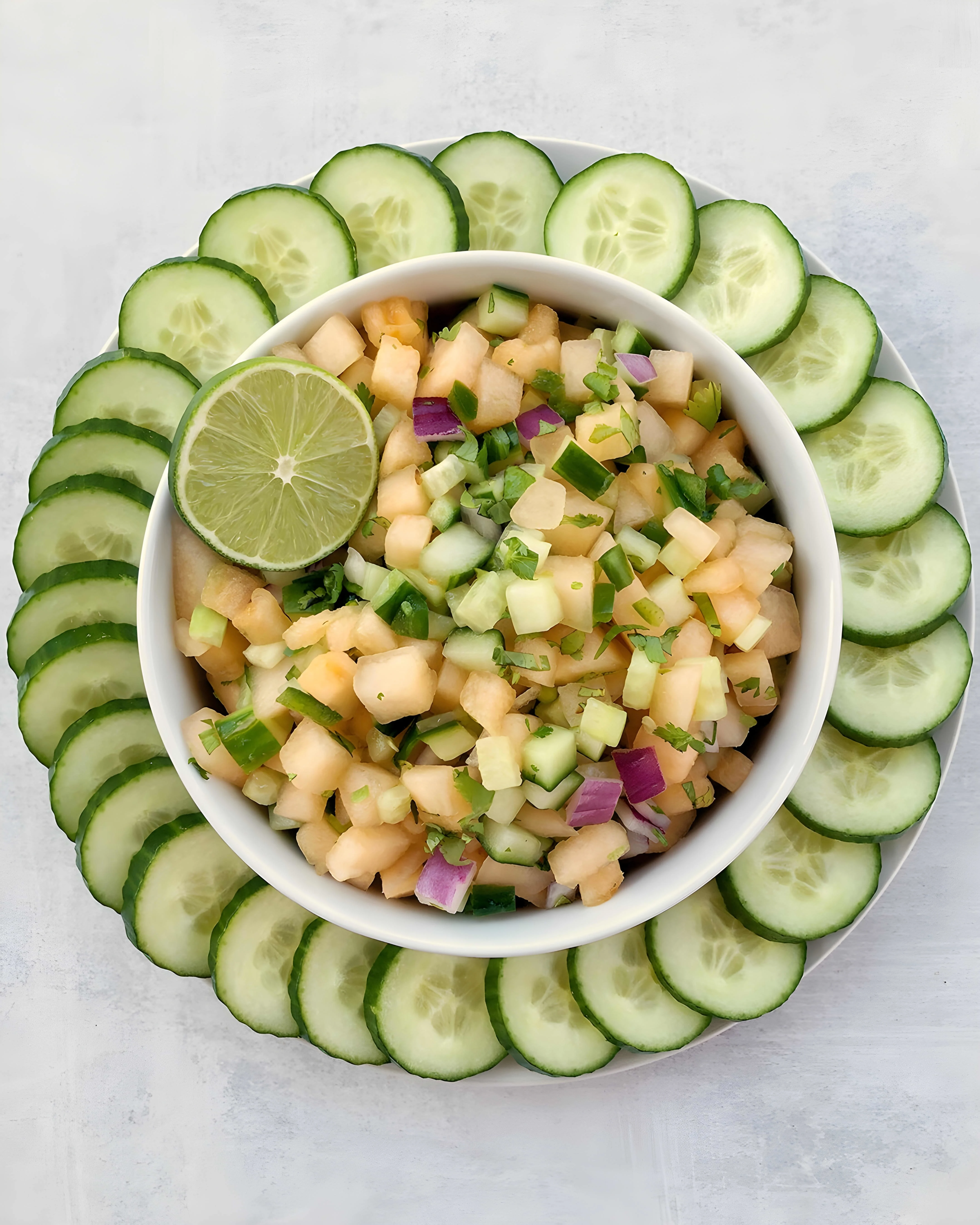 Melon Cucumber Salsa