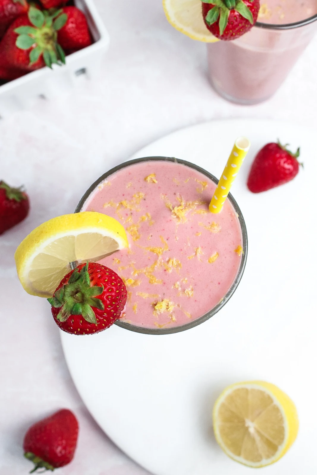 Strawberry Lemonade Protein Smoothie