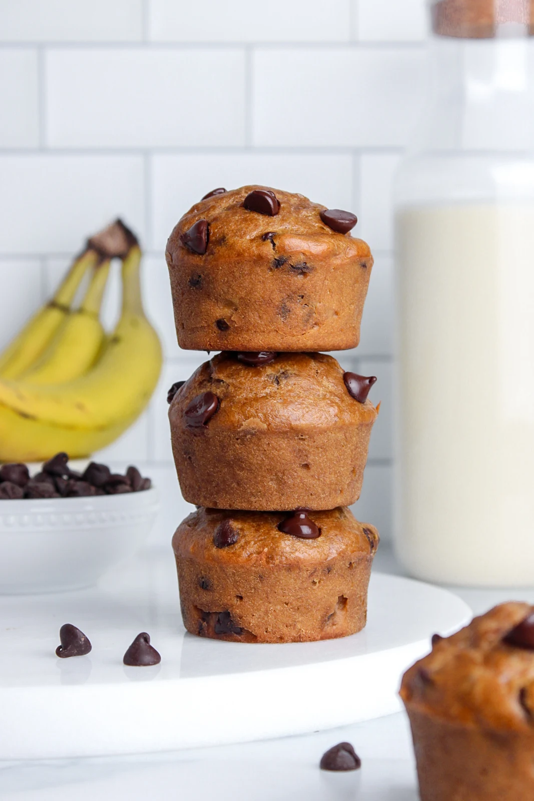 Vegan Banana Chocolate Chip Muffins